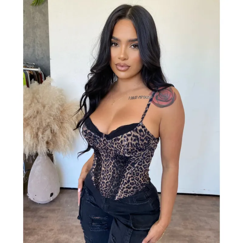 Vixen Leopard Top made by TIC TOC