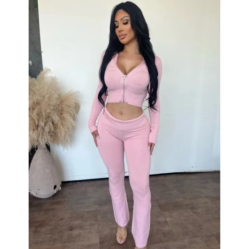 Cozee Two Piece Set (Blush) sold by OOTDFash