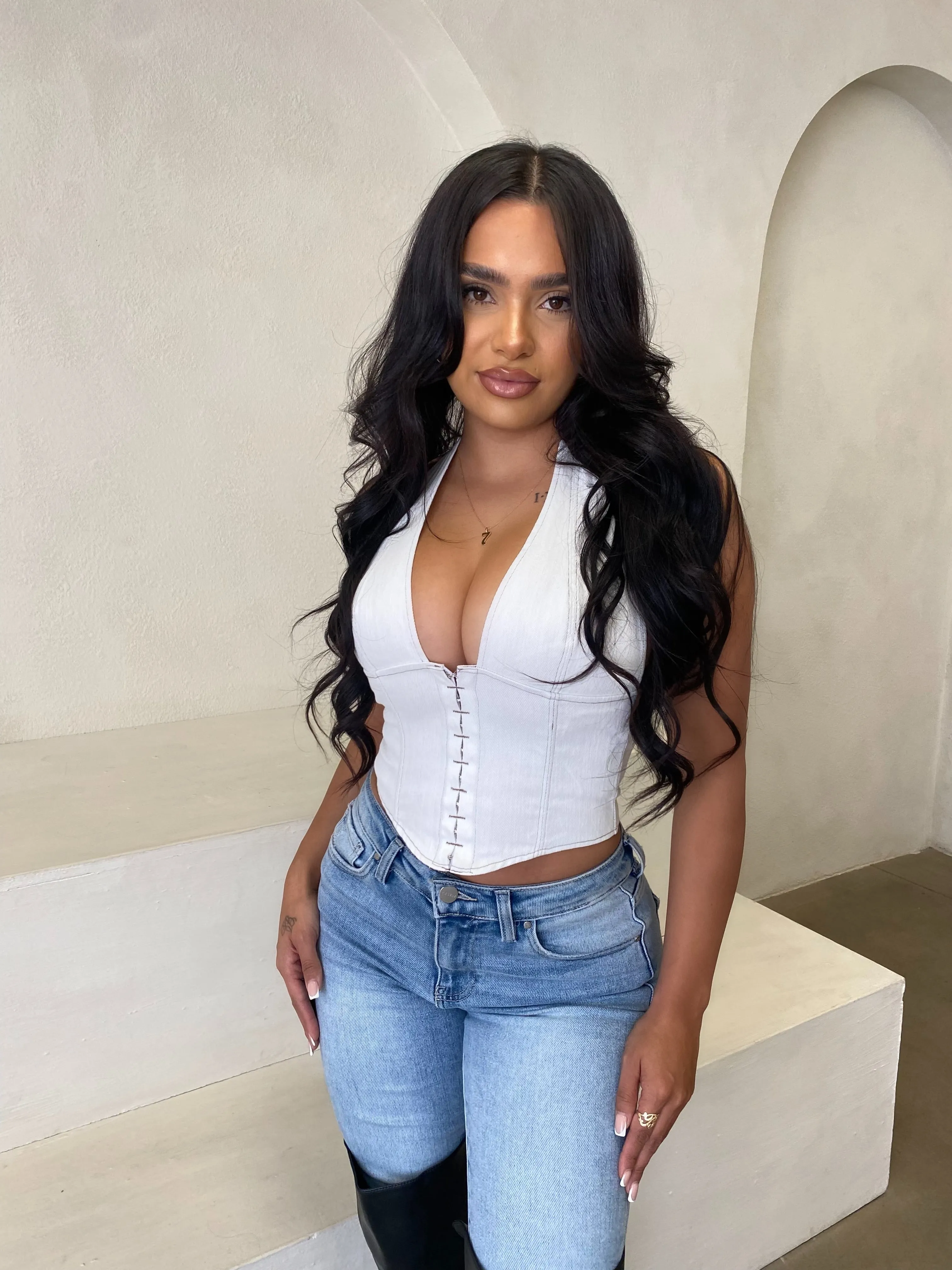 Emiel Corset Top (White) sold by OOTDFash