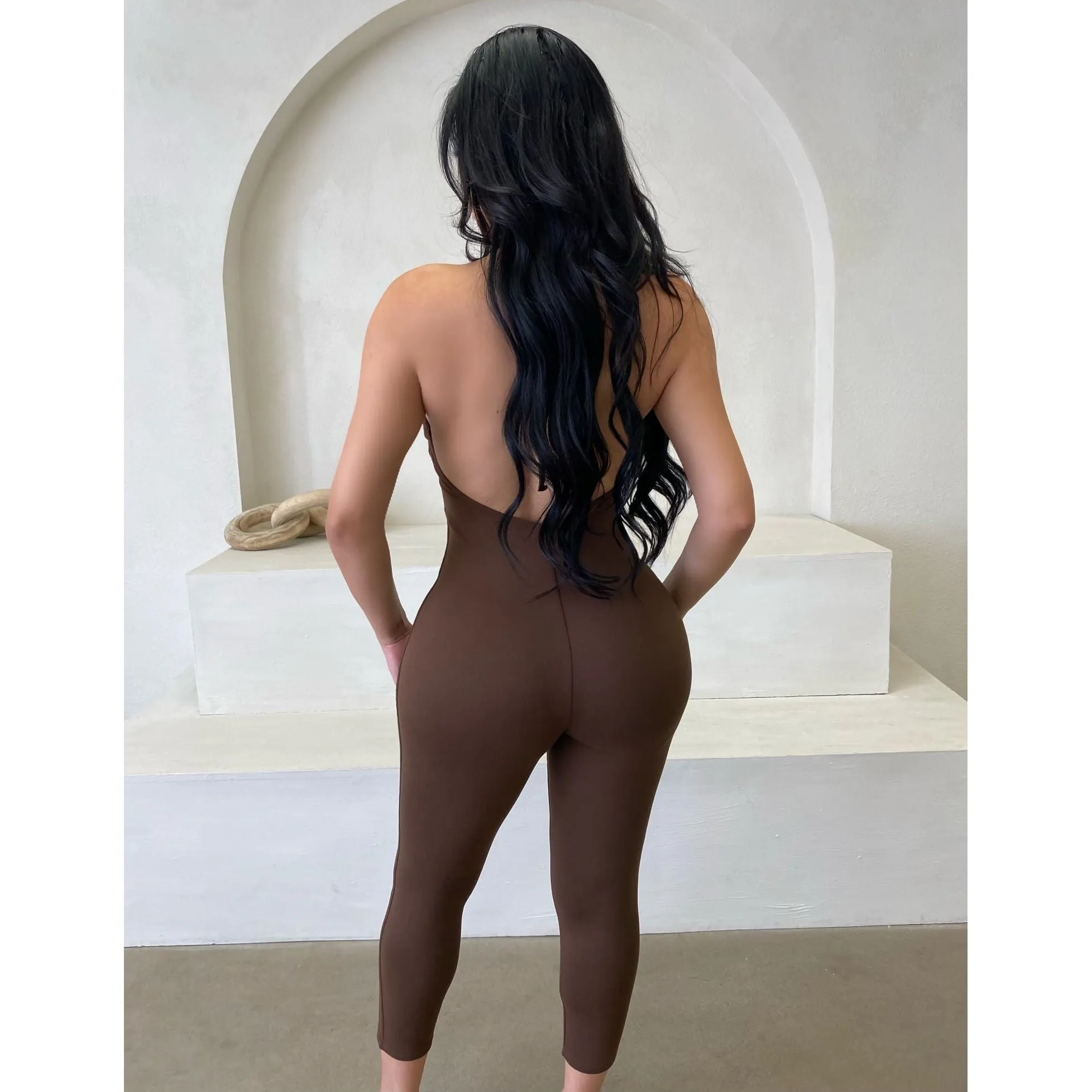 Sandy Tie Jumpsuit (Brown) sold by OOTDFash product image thumbnail 2