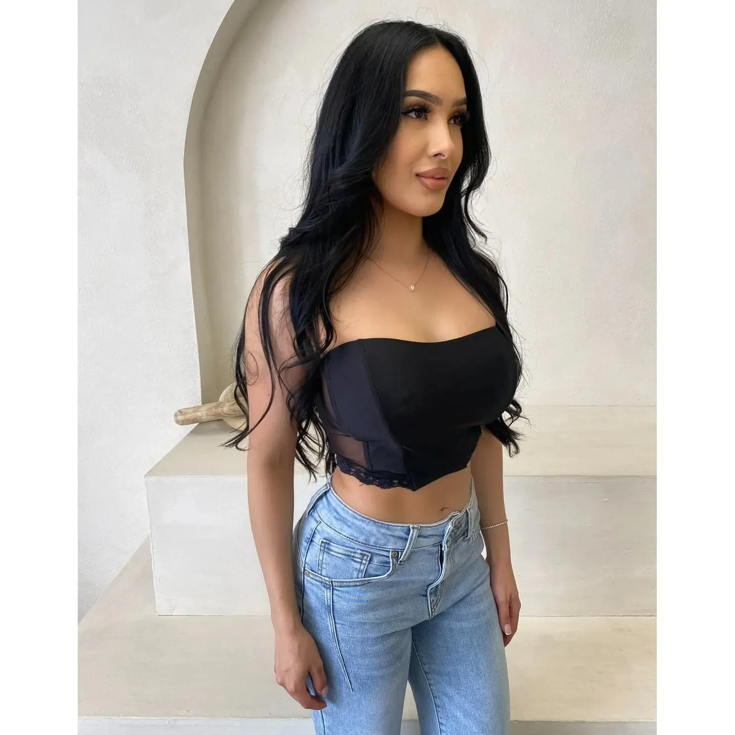 Jenny Corset Tube Top (Black) sold by OOTDFash