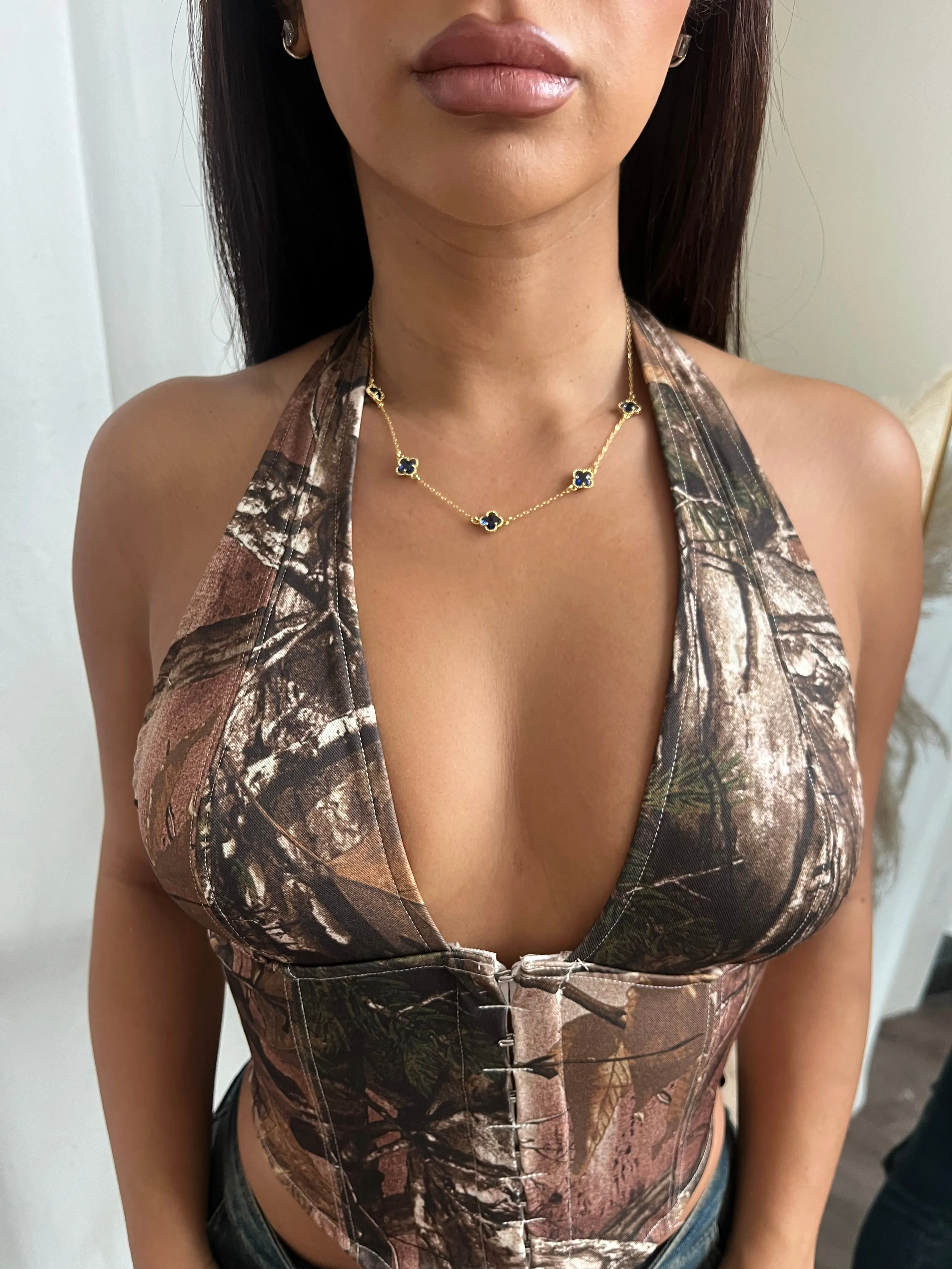 Clover Necklace (Gold) sold by OOTDFash