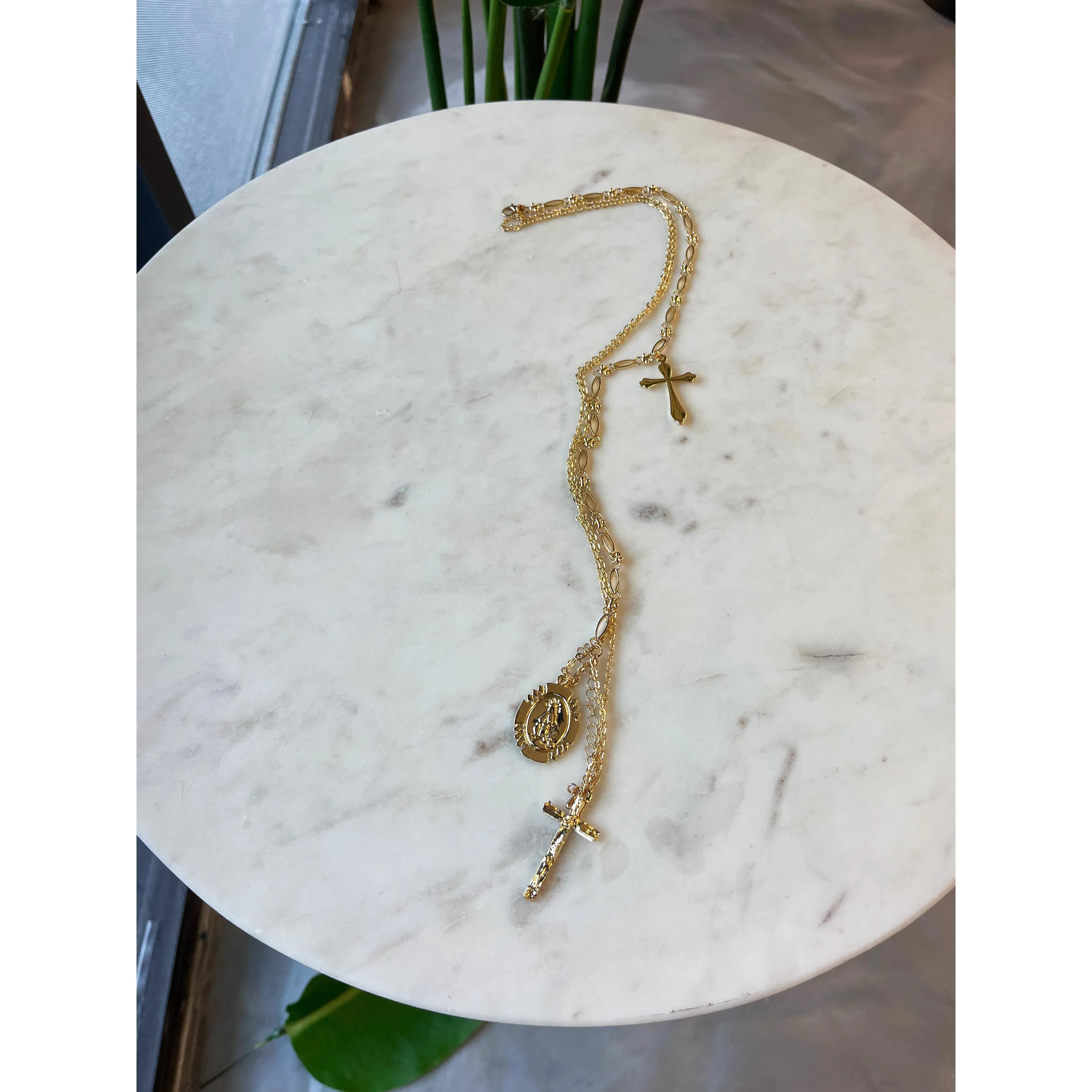 3 layers Necklace (Gold) sold by OOTDFash