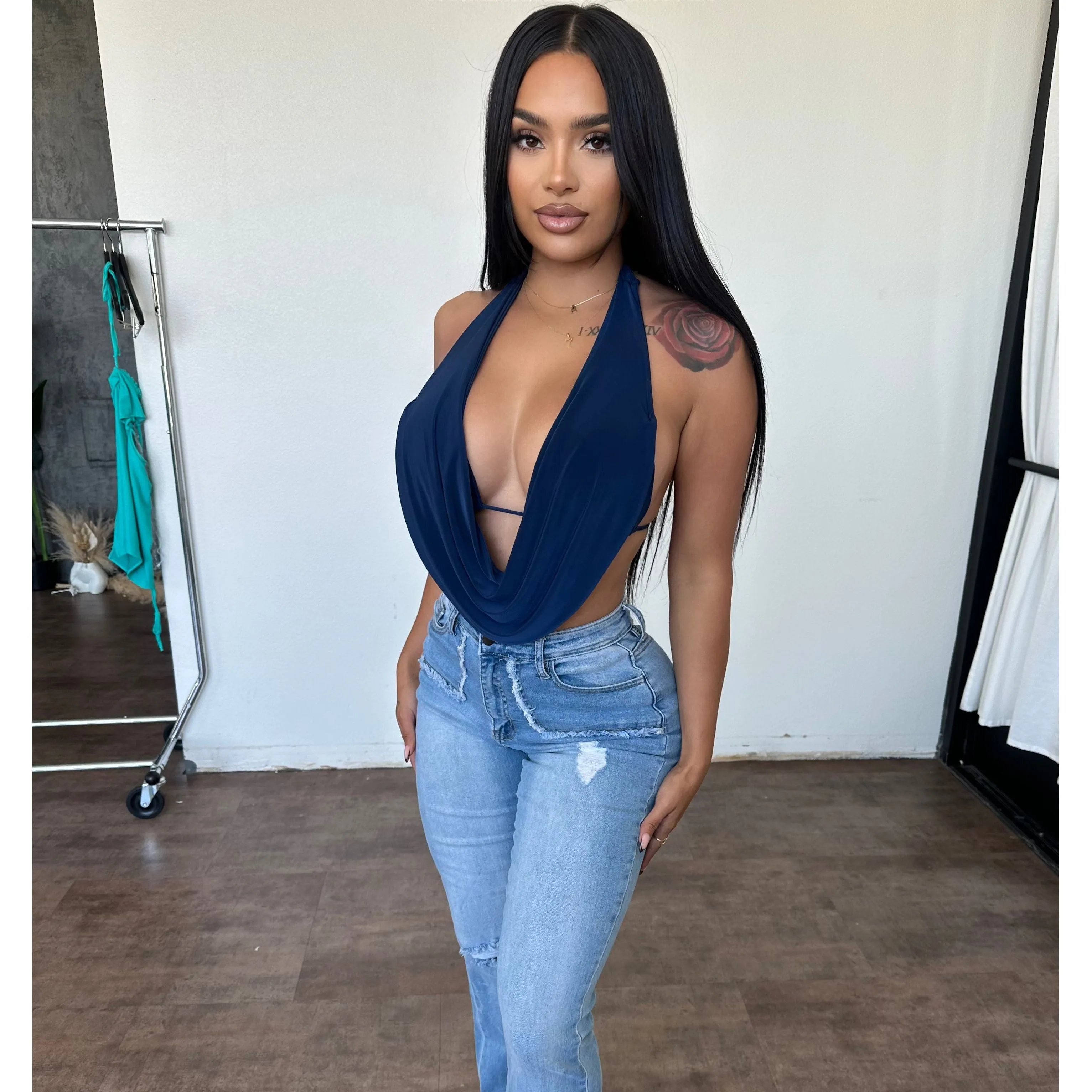 Viviana Top (Navy) sold by OOTDFash