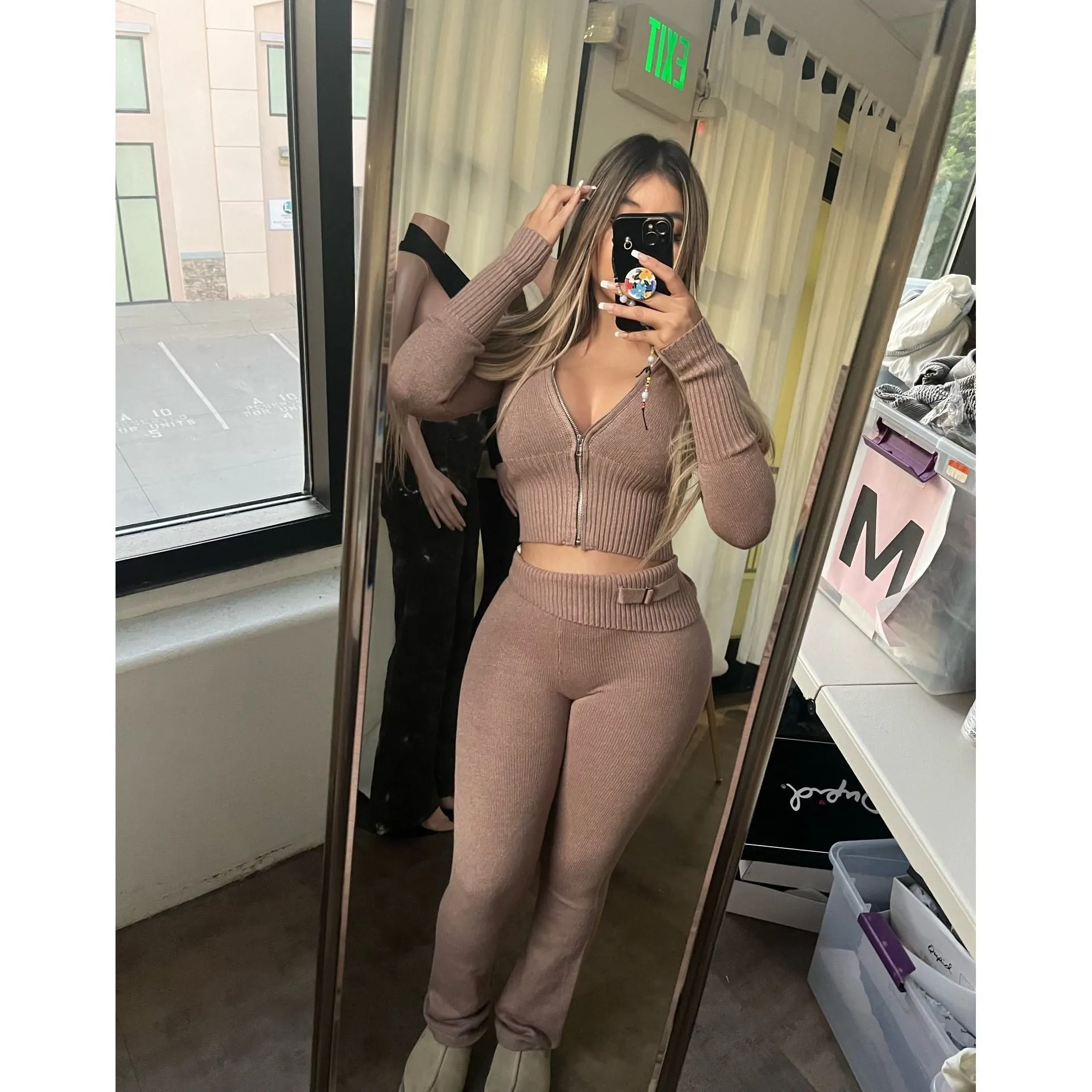 Cozee Sweater Two Piece (Wheat) sold by OOTDFash product image thumbnail 3