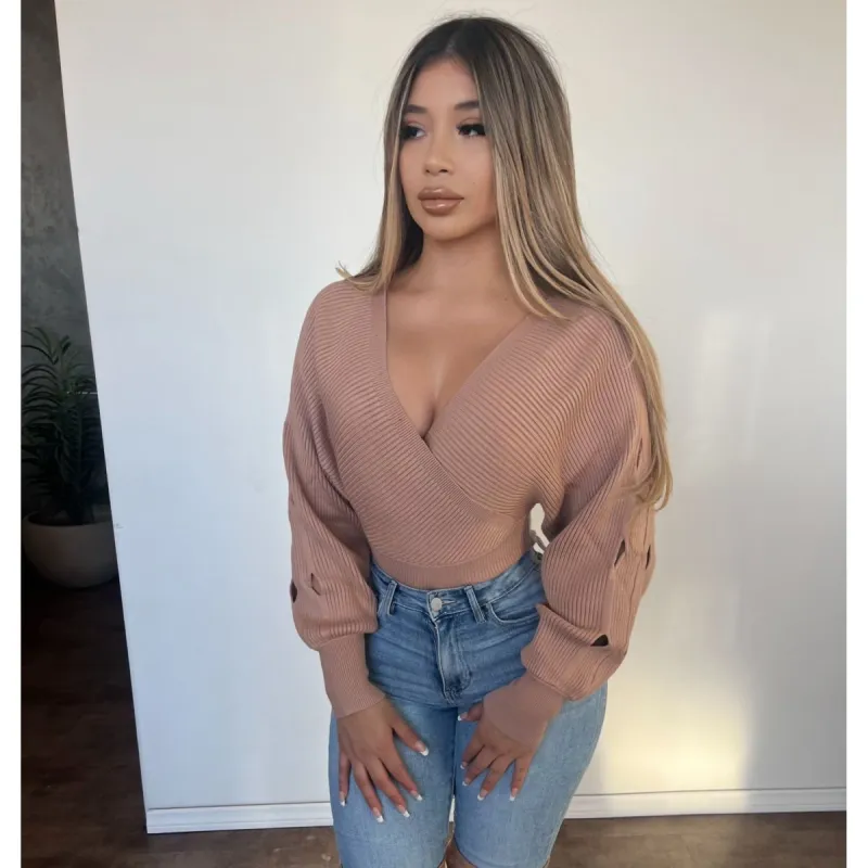 Tabatha Top (Taupe) sold by OOTDFash