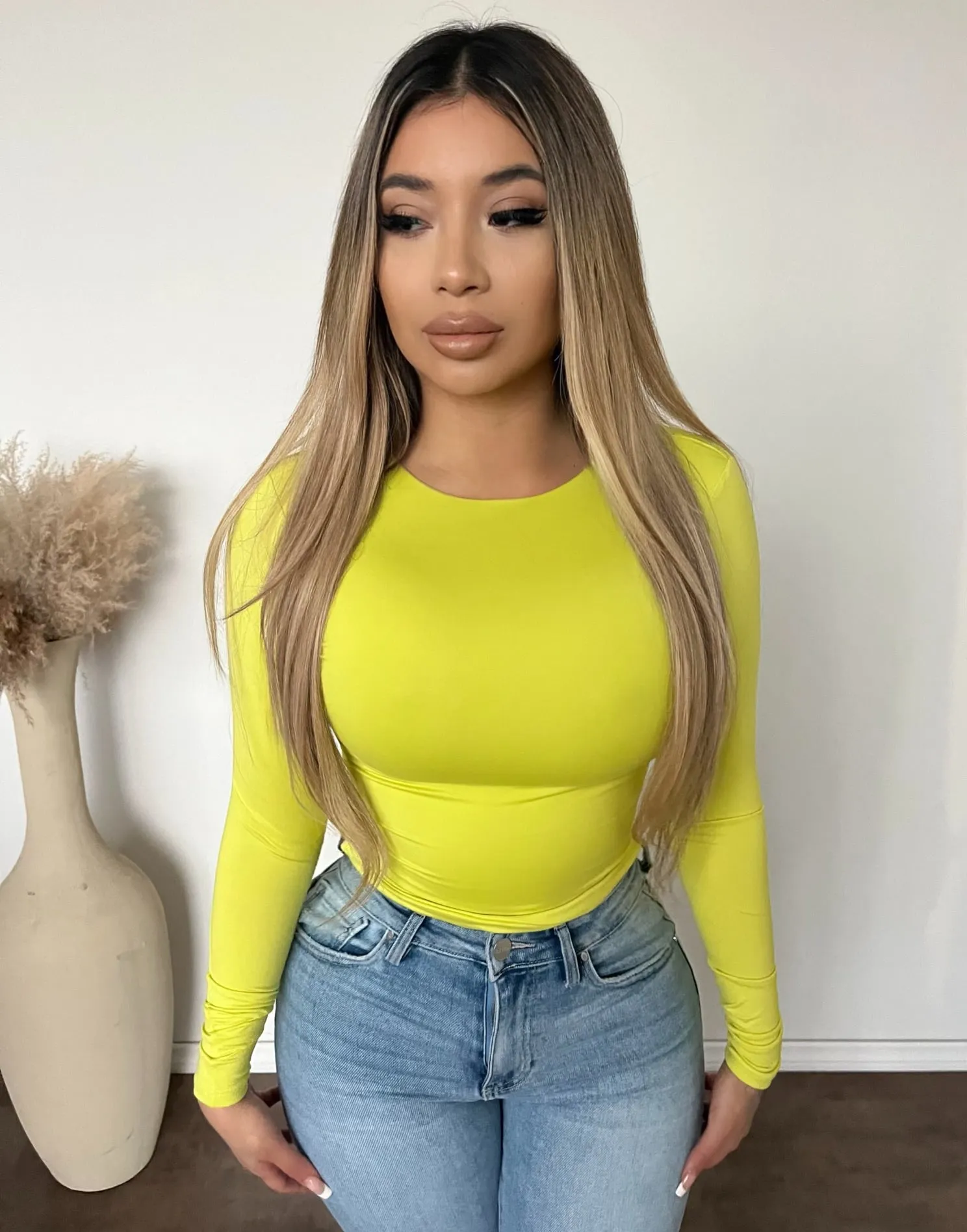 Shayla long sleeve (Lime Green) sold by OOTDFash
