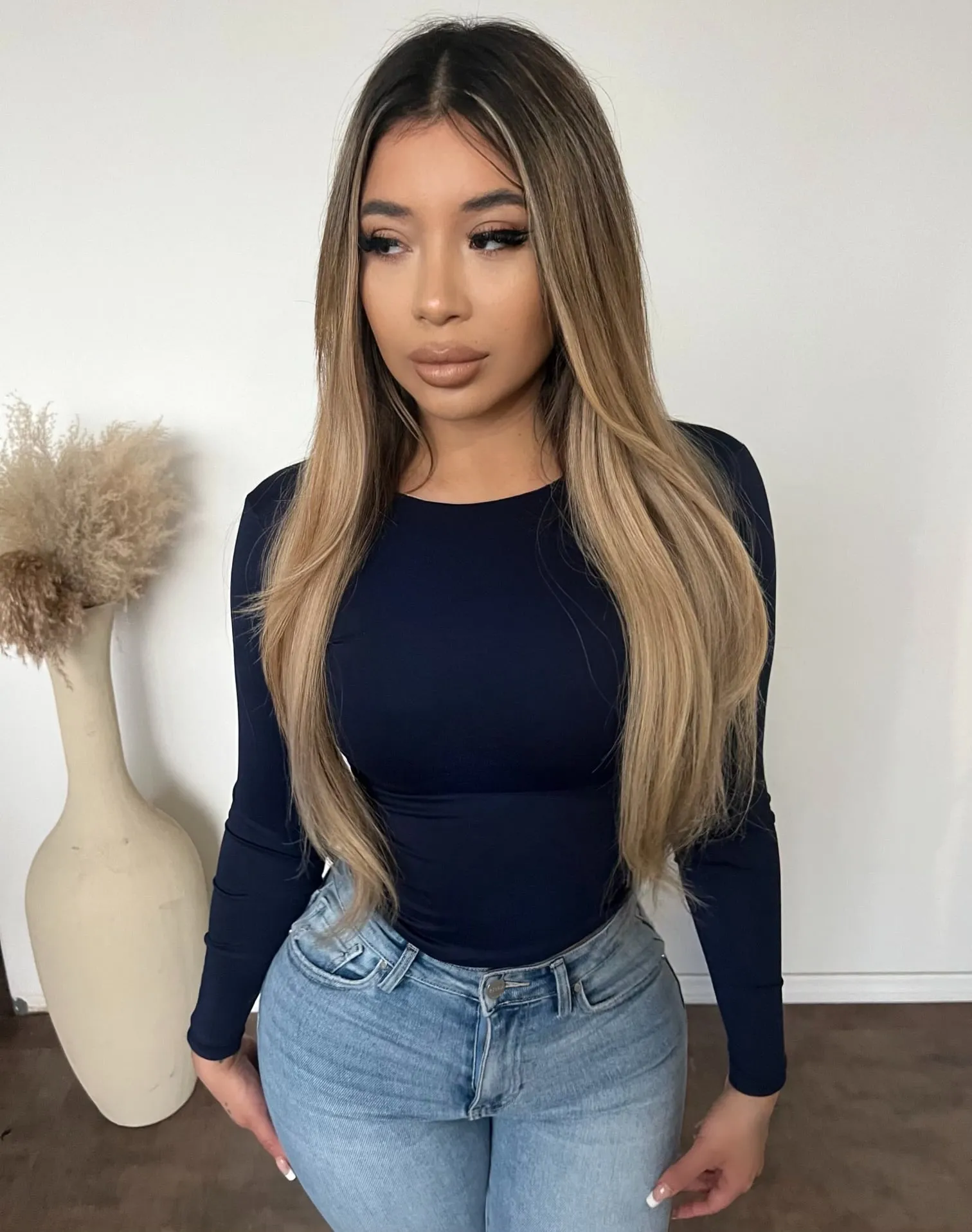 Shayla long sleeve (Navy Blue) sold by OOTDFash