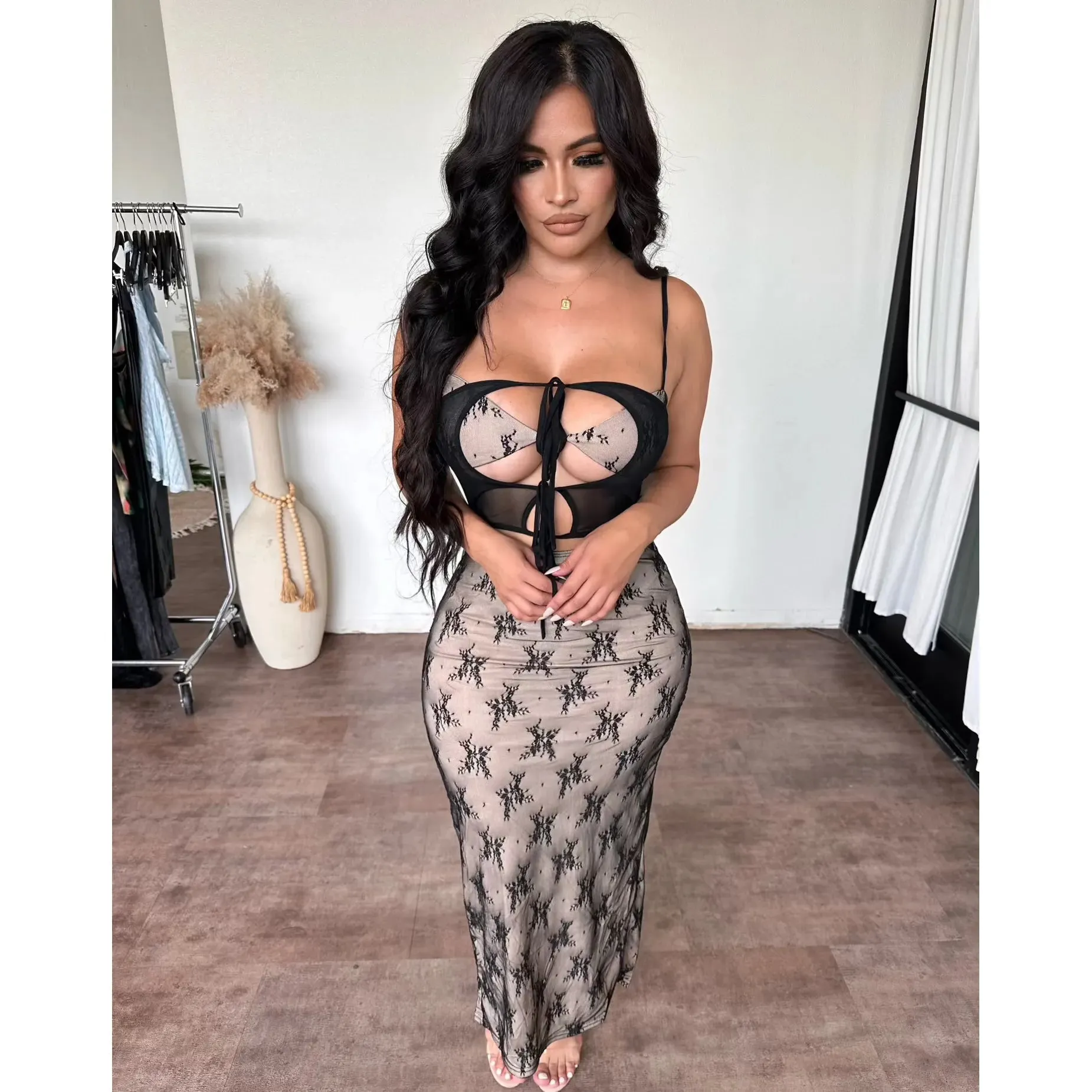 Kendal Maxi Dress (Black) sold by OOTDFash