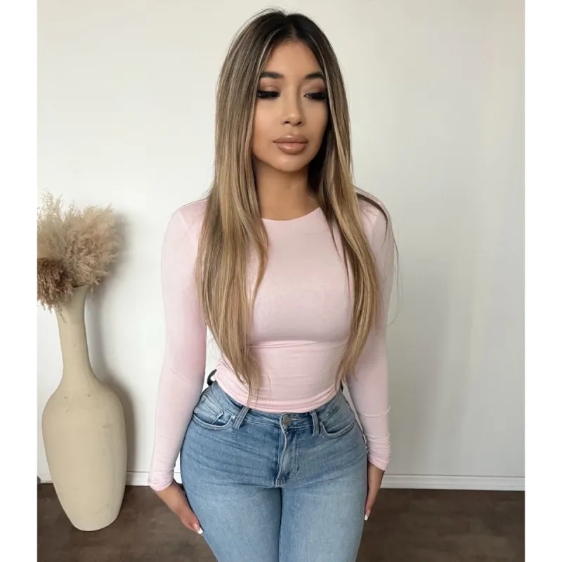 Shayla long sleeve (Light Pink) sold by OOTDFash