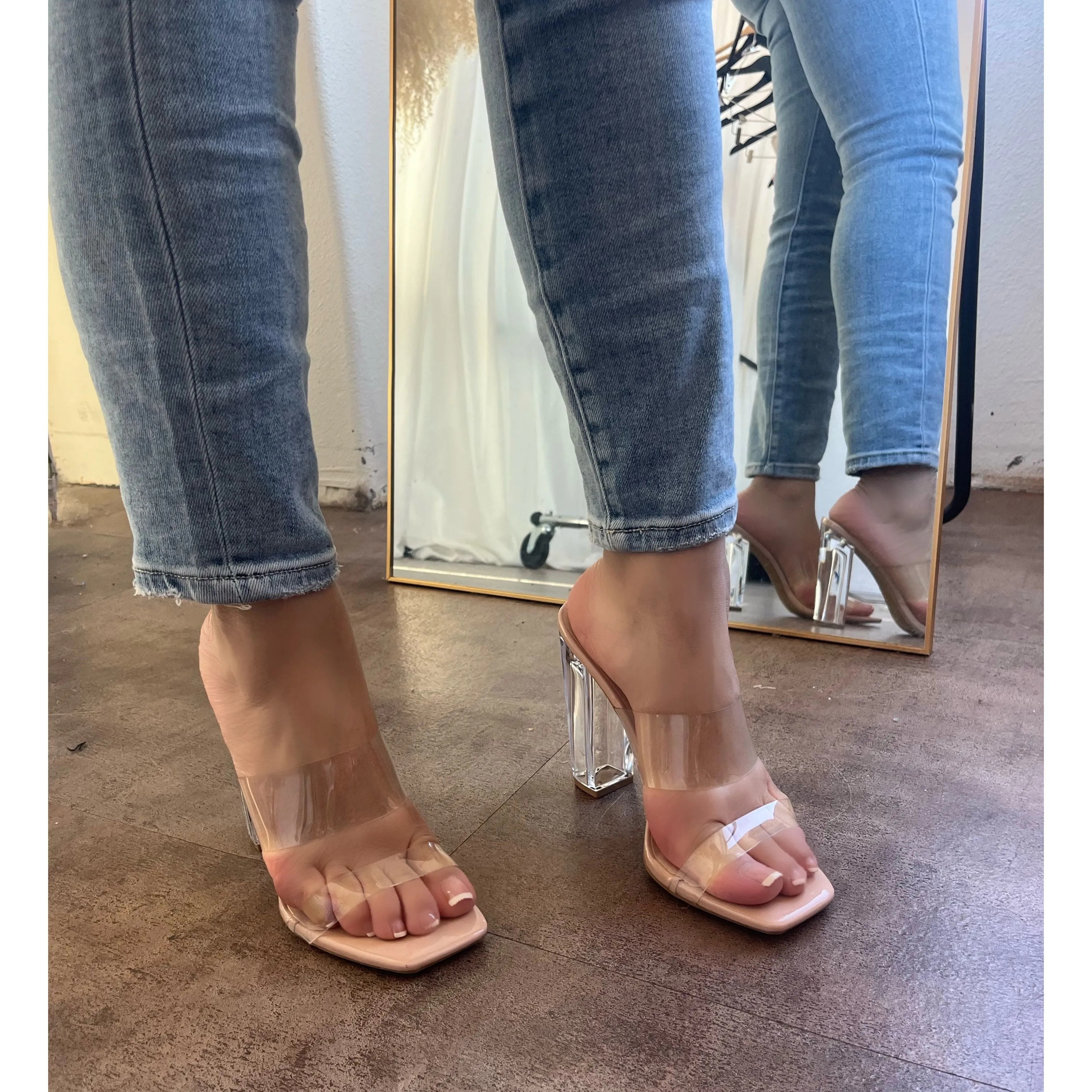 Nancy Nude Heels sold by OOTDFash