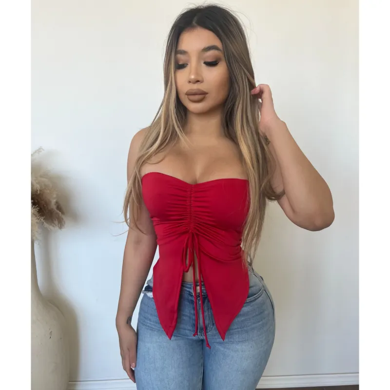 Kayliegh Top (Red) sold by OOTDFash
