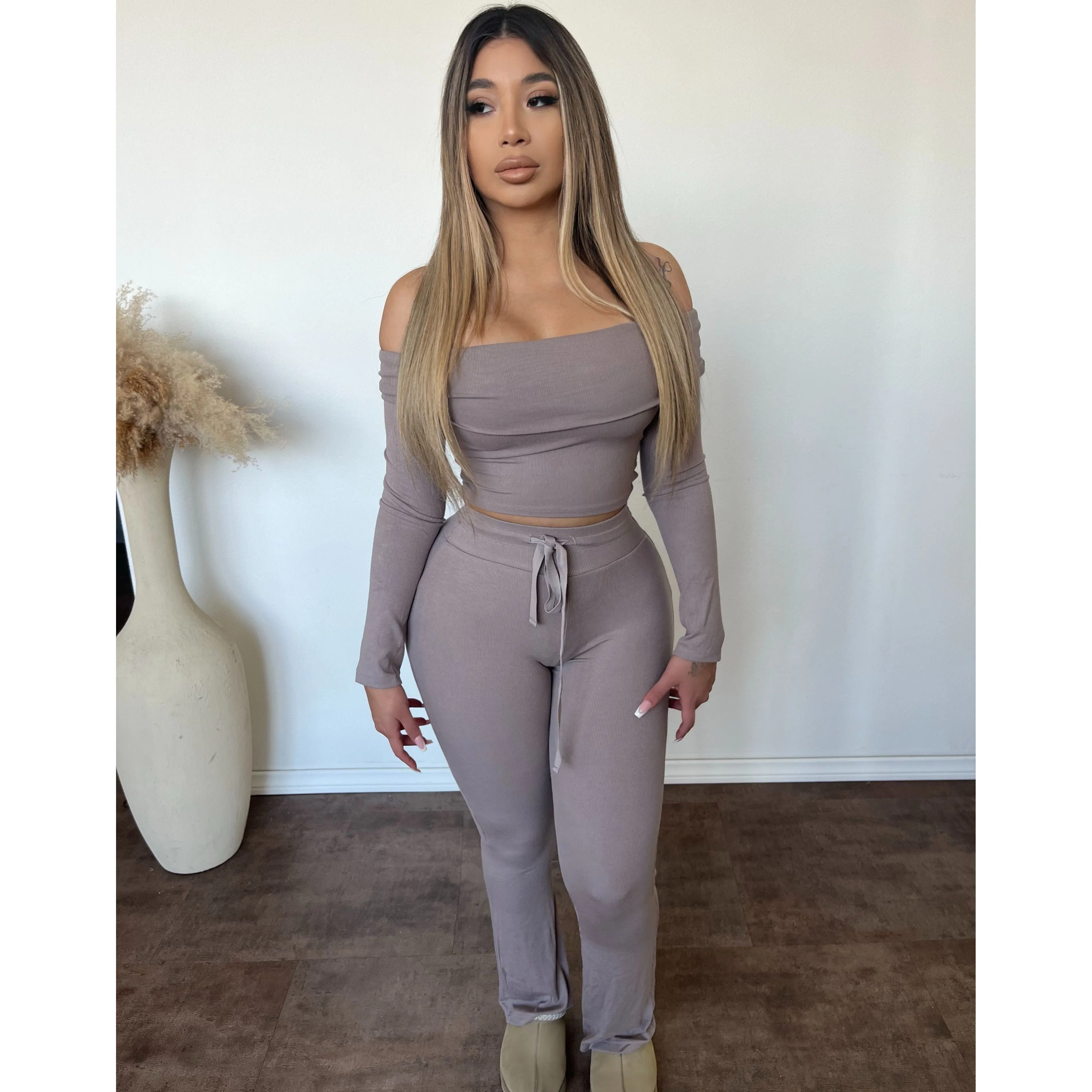 Gigi Lounge Pants (Taupe) sold by OOTDFash