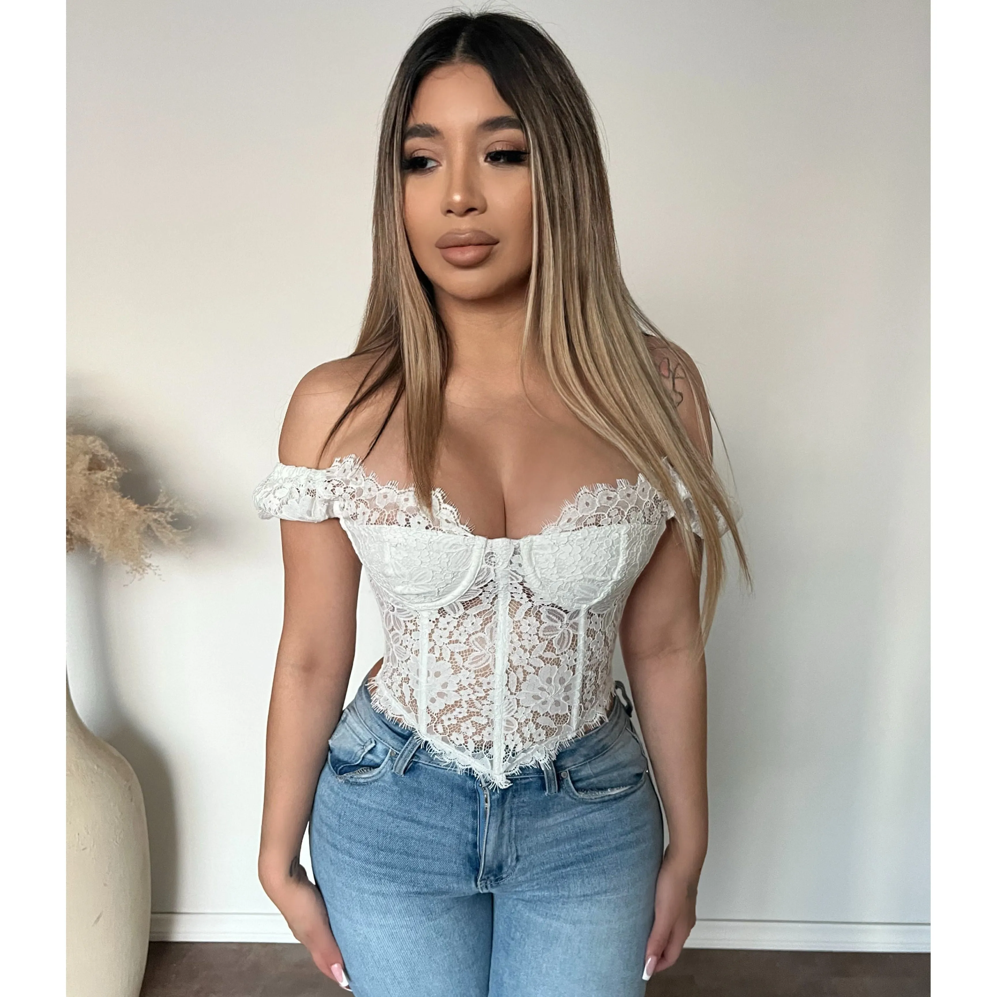 Shania Mesh Top (White) sold by OOTDFash