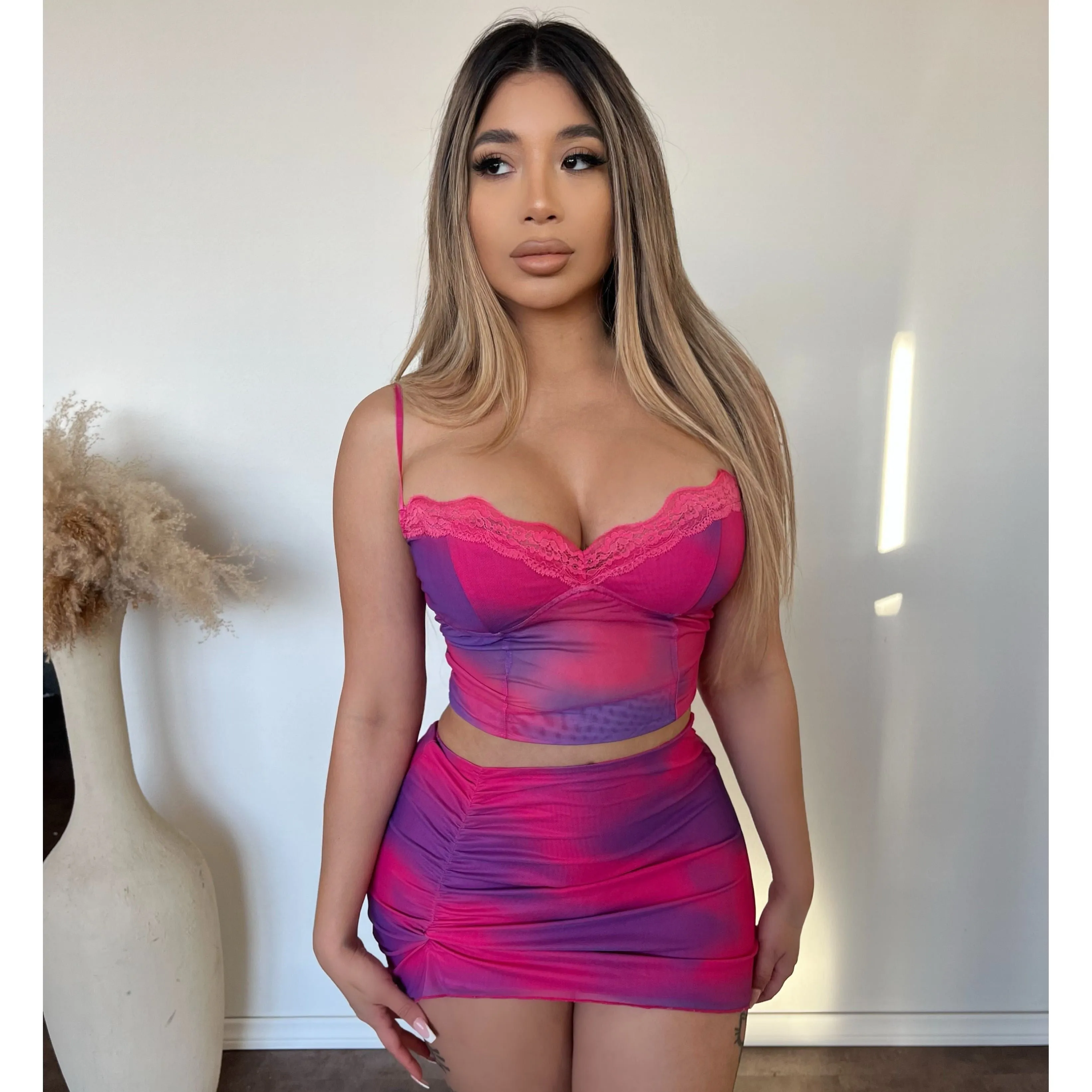 Marline Matching Set (Purple/Pink) sold by OOTDFash