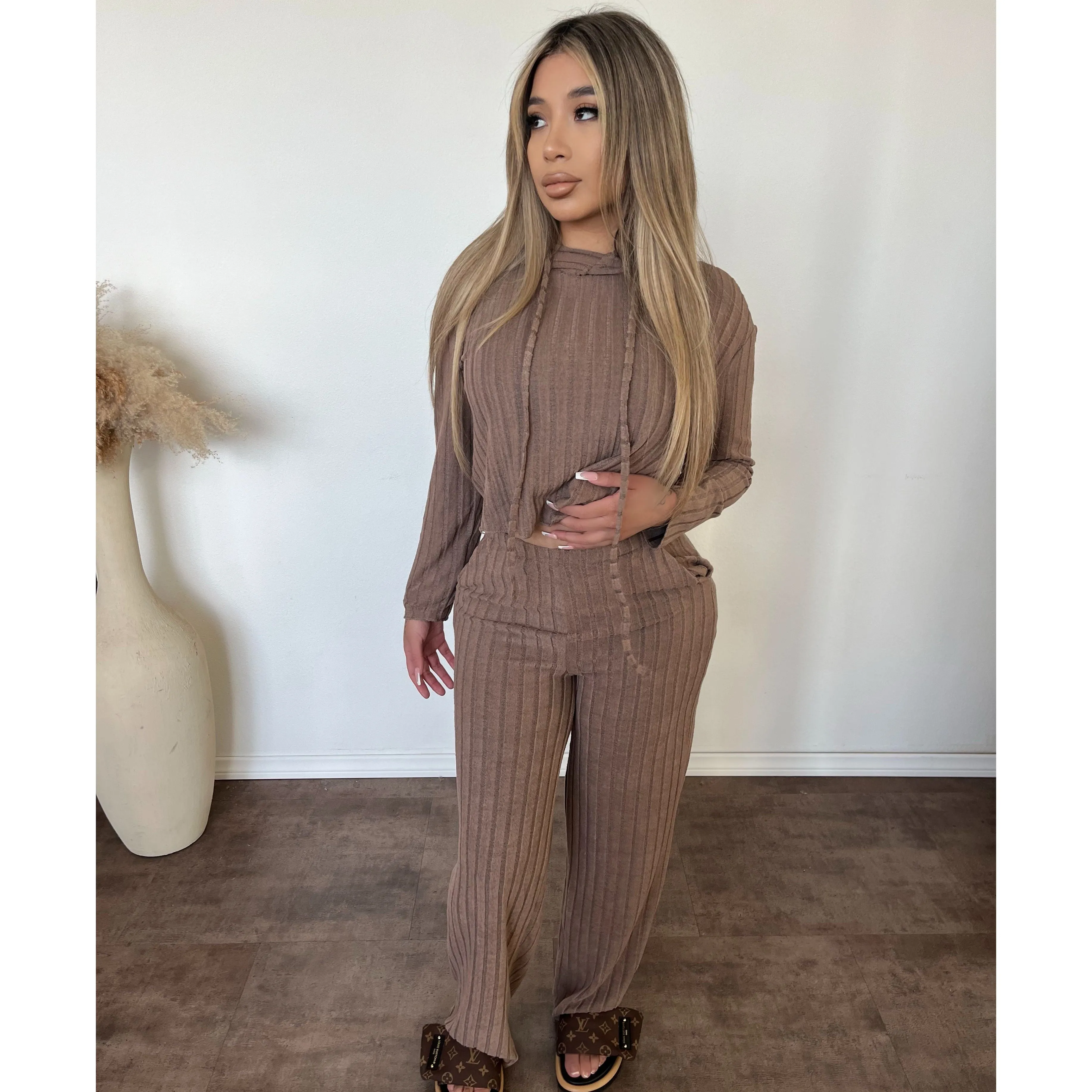 Riley 2 Piece Set (Taupe) sold by OOTDFash