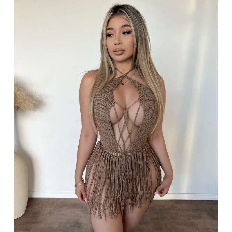 Rachel Bikini Bodysuit (Mocha) sold by OOTDFash