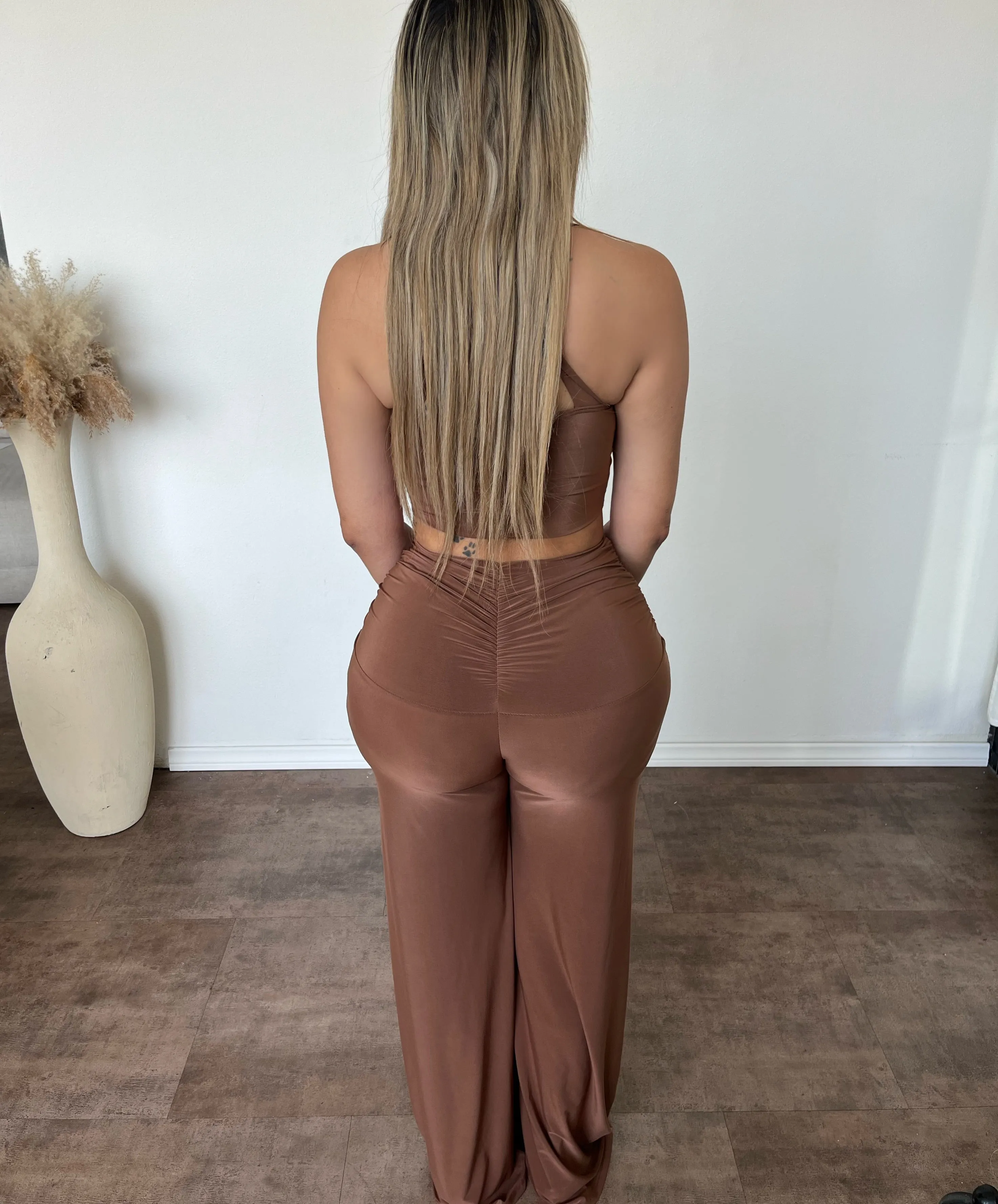 Amber Set Dress (Chocolate) sold by OOTDFash product image thumbnail 2