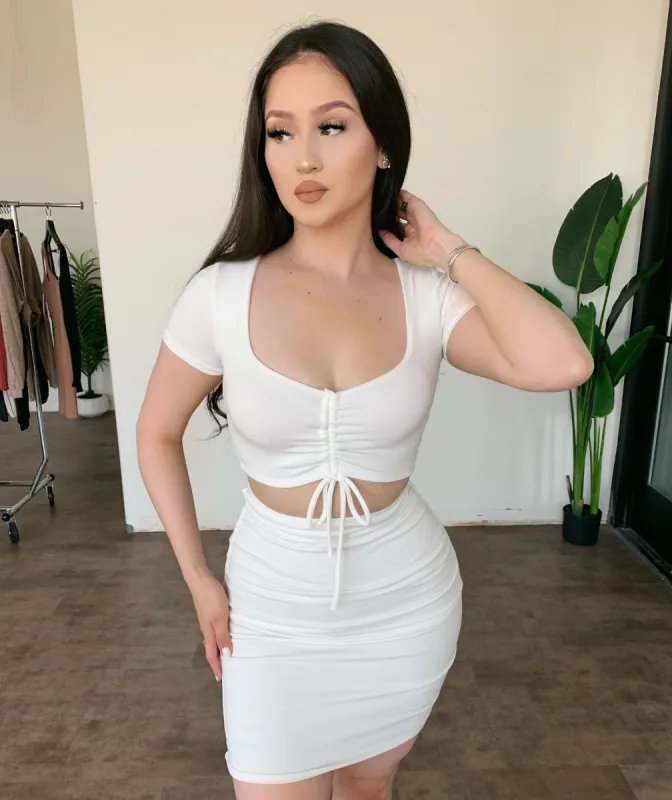 Annie Short Sleeve Set(Off White)FINAL SALE sold by OOTDFash