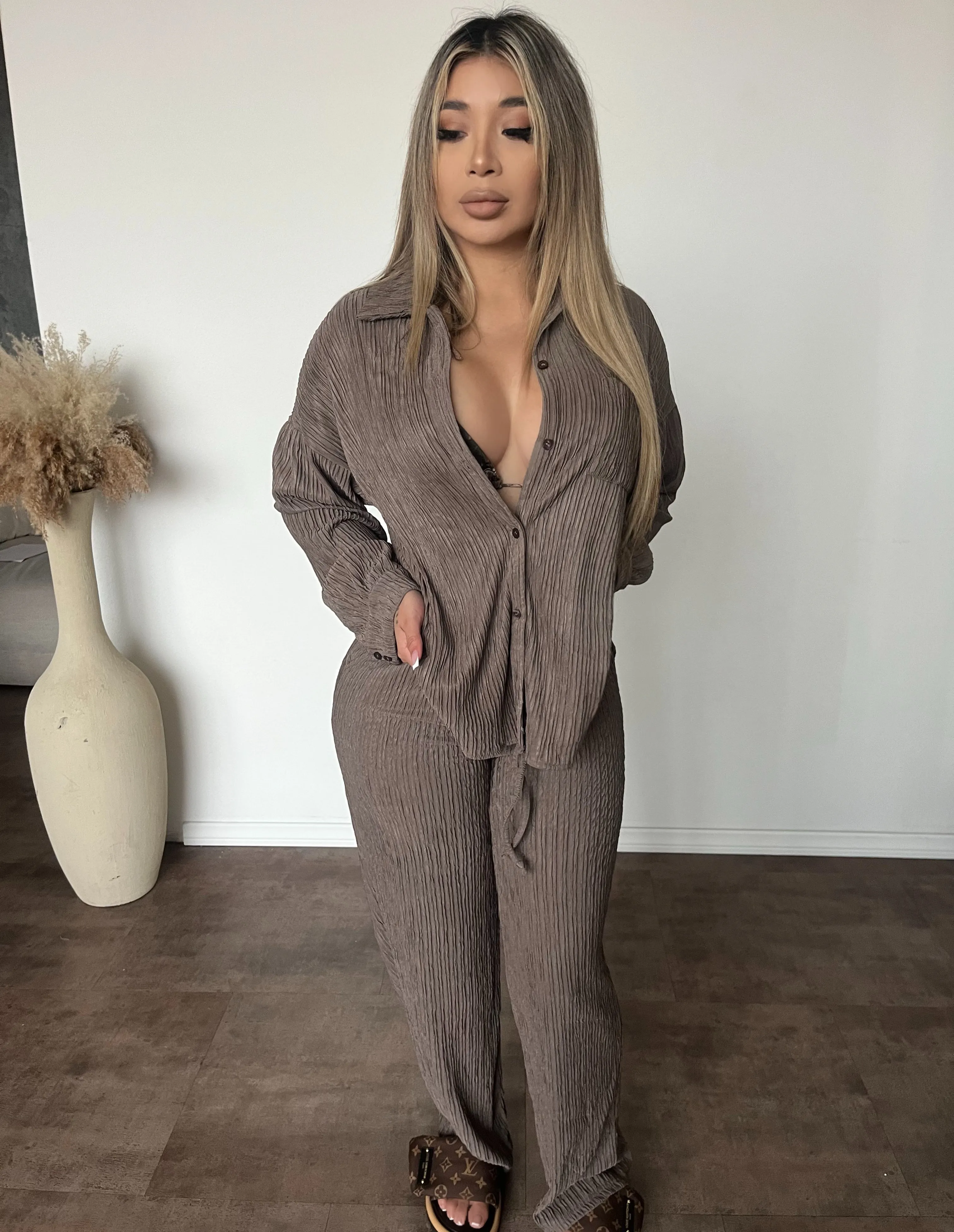 Mila Crinkled Set (Coco) sold by OOTDFash product image thumbnail 2