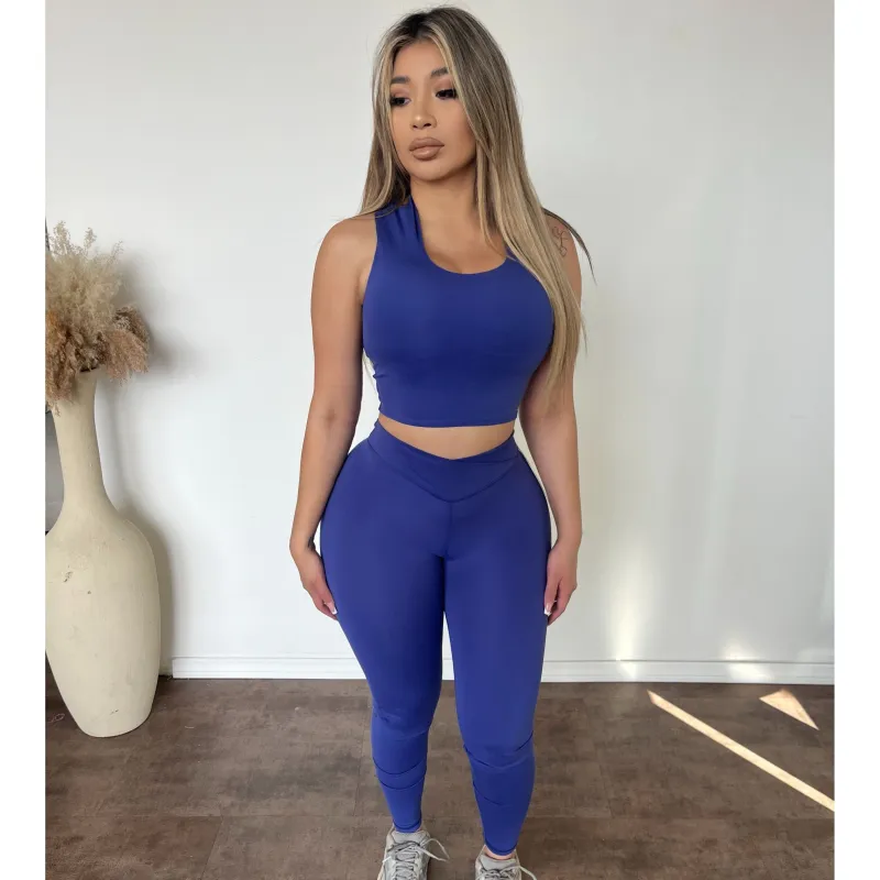 Isla Waist Leggings (Orient Blue) sold by OOTDFash