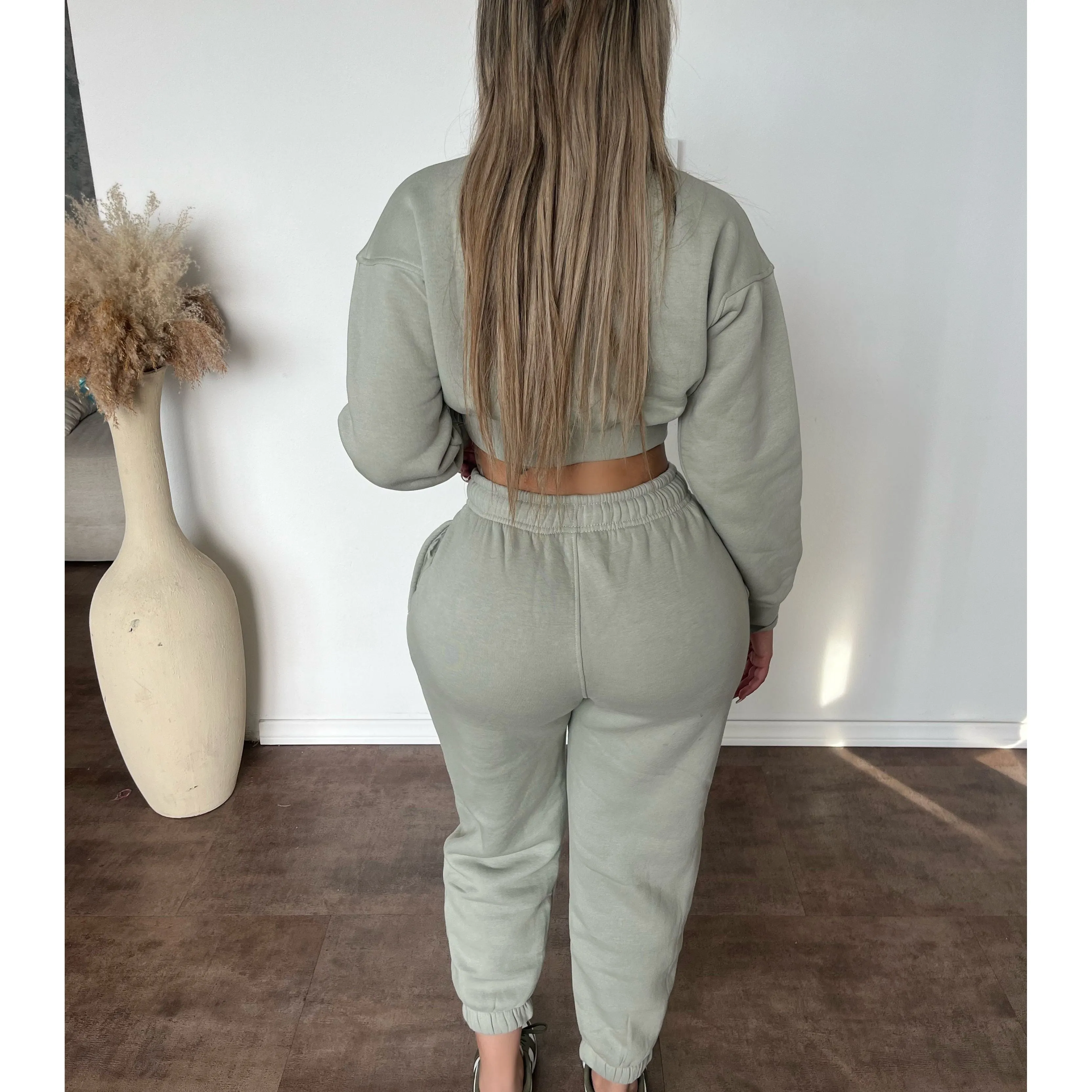 Emma Fleece Sweatshirt (Marsh/Light Green) sold by OOTDFash product image thumbnail 2