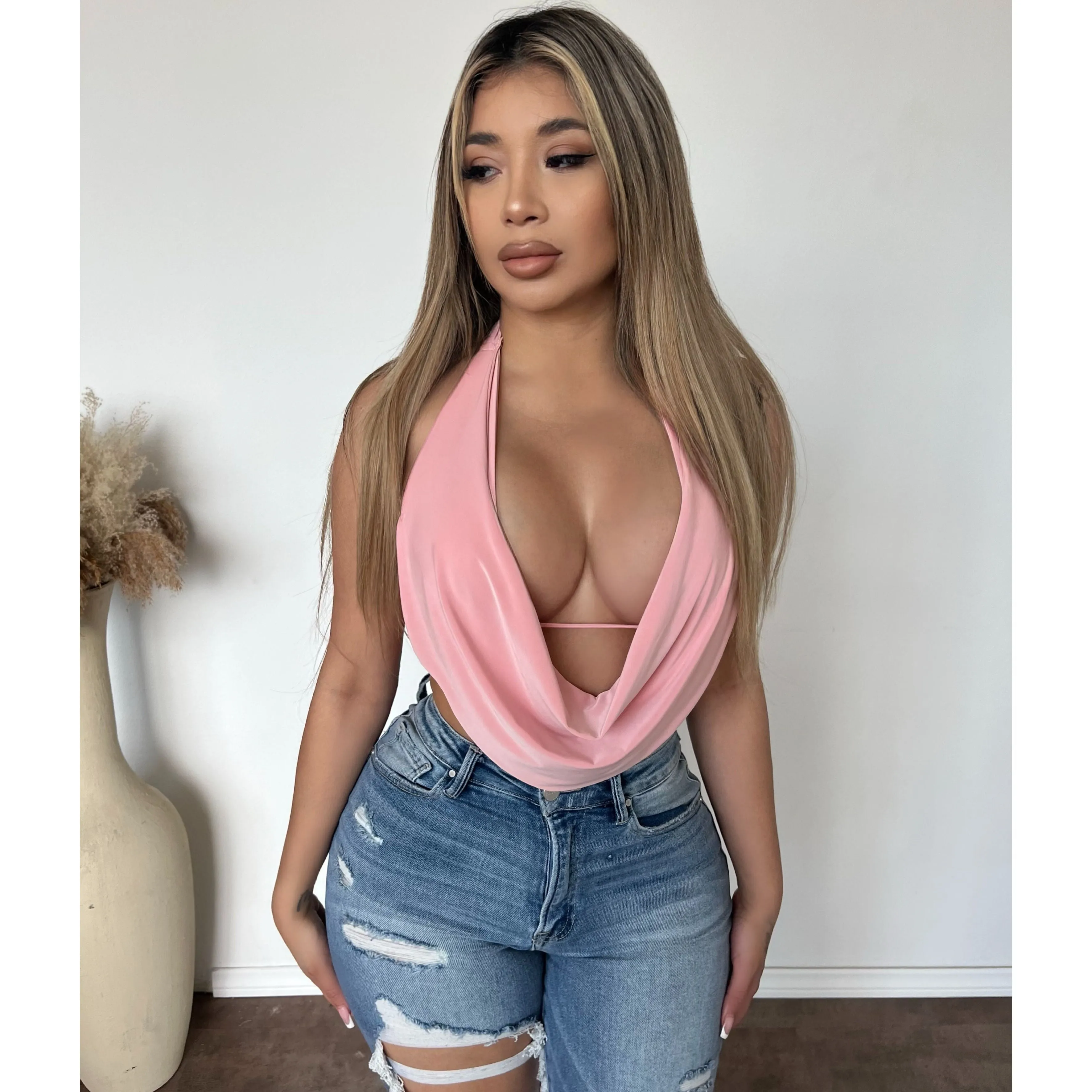 Alina Halter Top (Blush) sold by OOTDFash