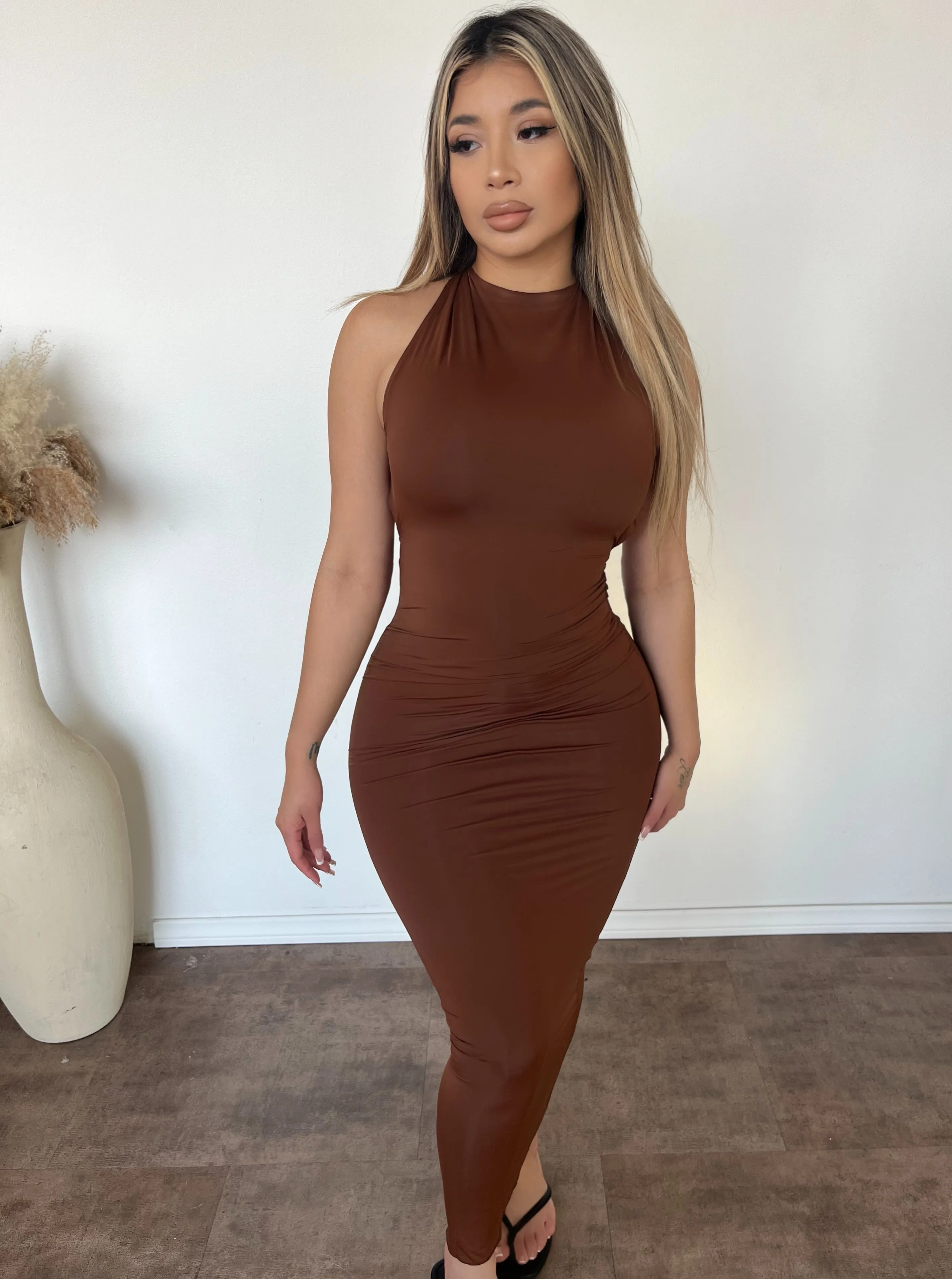 Nicole Maxi Dress (Toffee) sold by OOTDFash