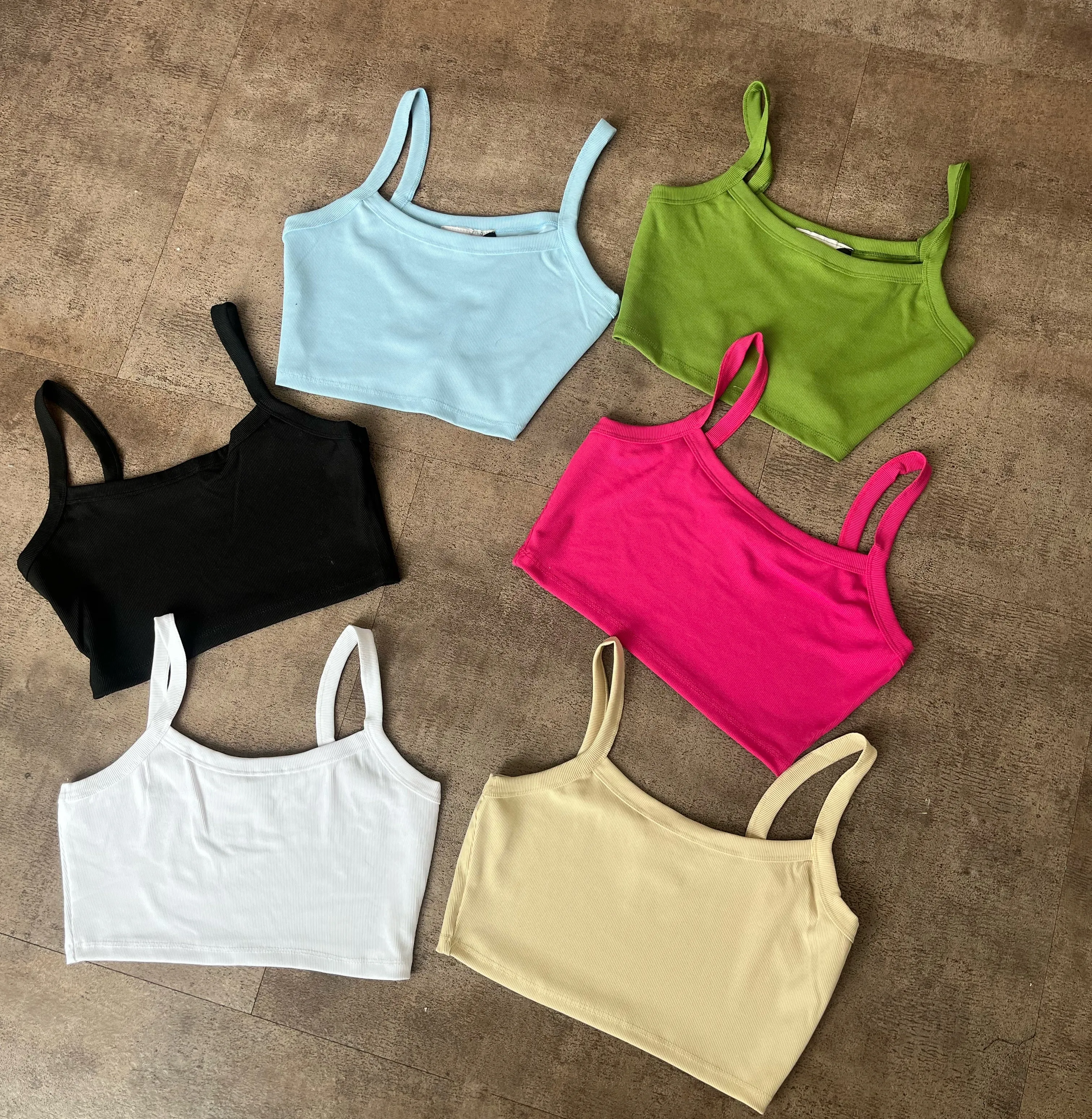 Adriana Crop Tank Top (Skylight) sold by OOTDFash product image thumbnail 2