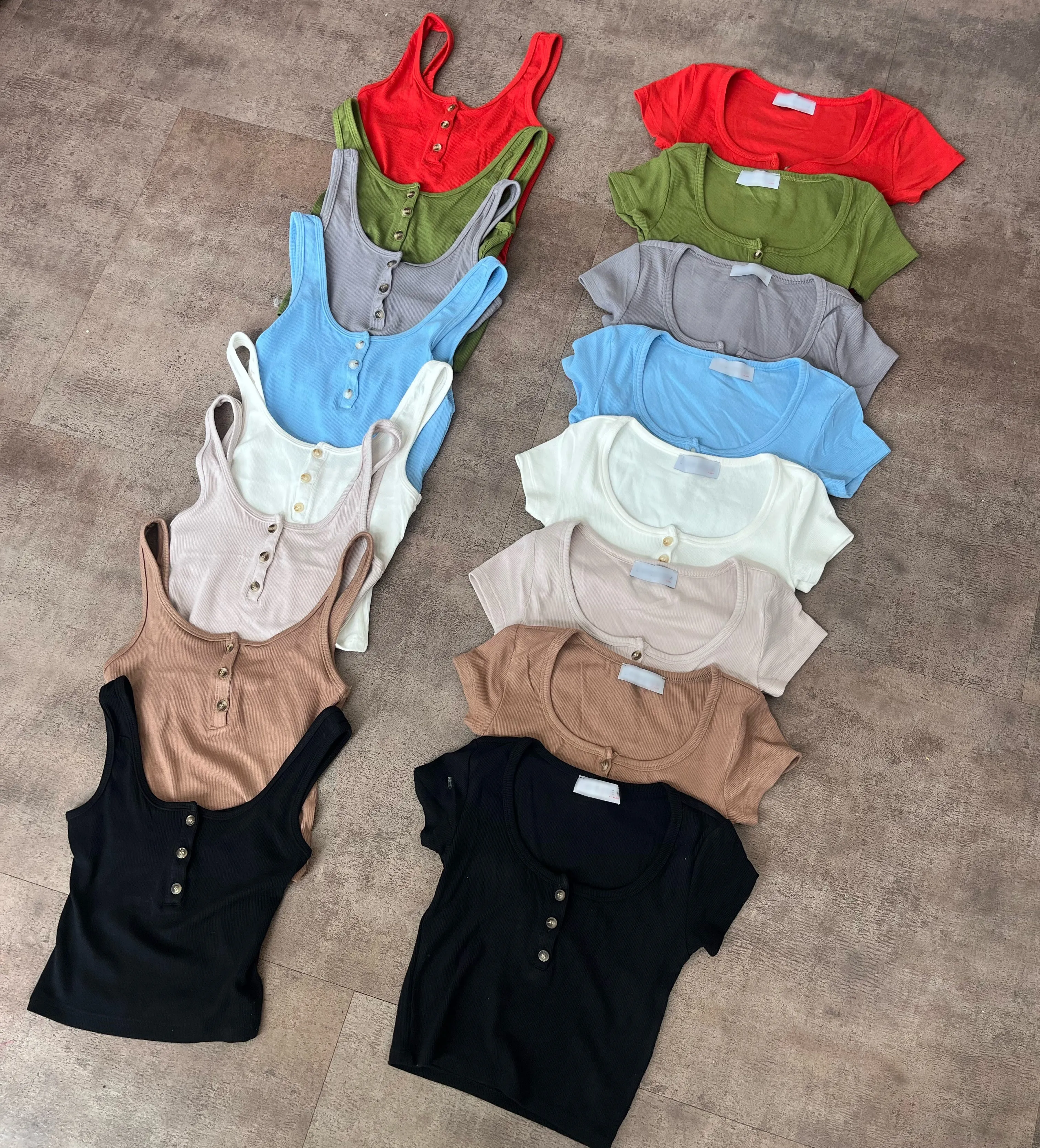 Sharlett Ribbed Scoop Short Sleeve Top (Mocha) sold by OOTDFash product image thumbnail 2