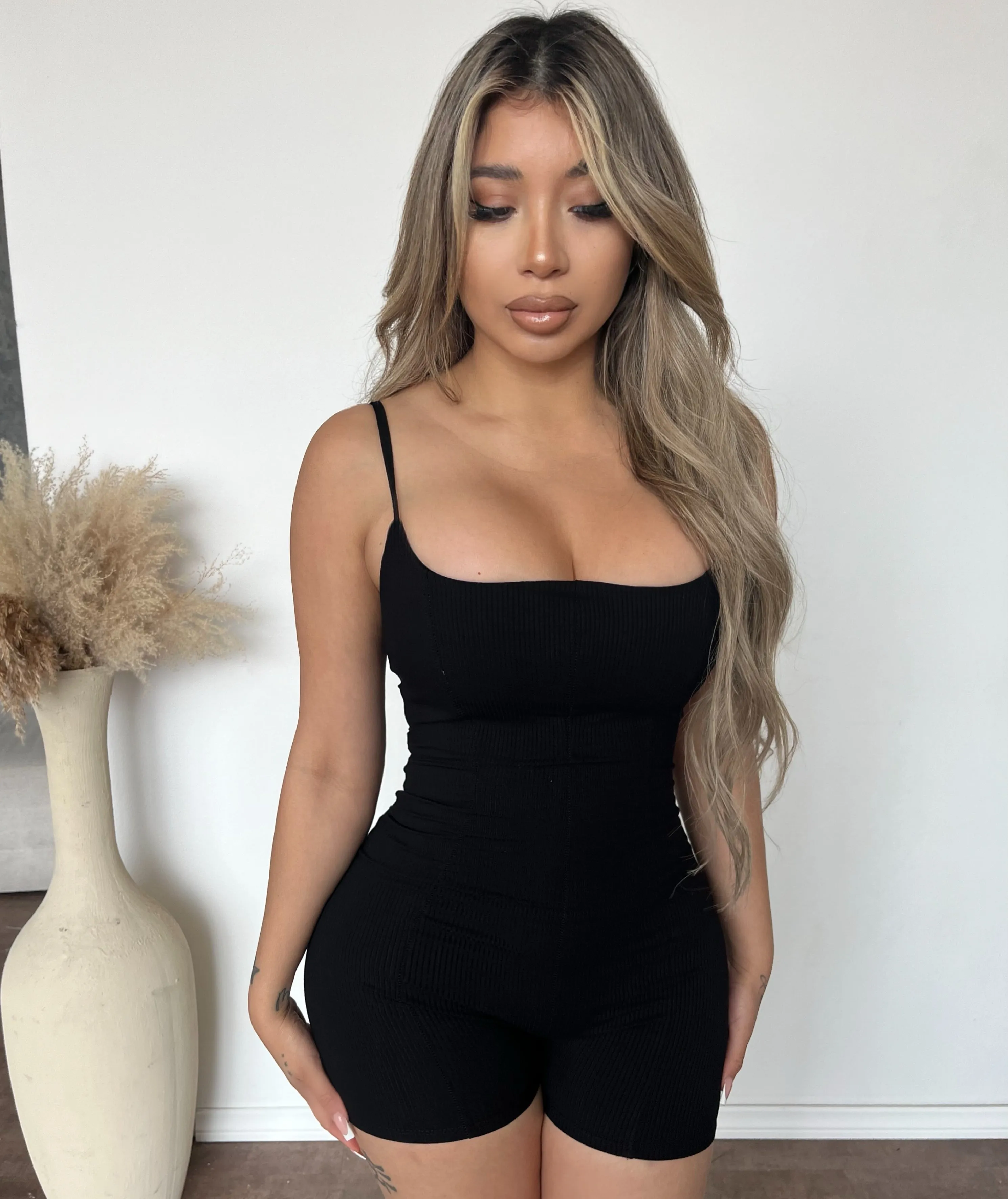 Jacks Ribbed Romper (Black) sold by OOTDFash