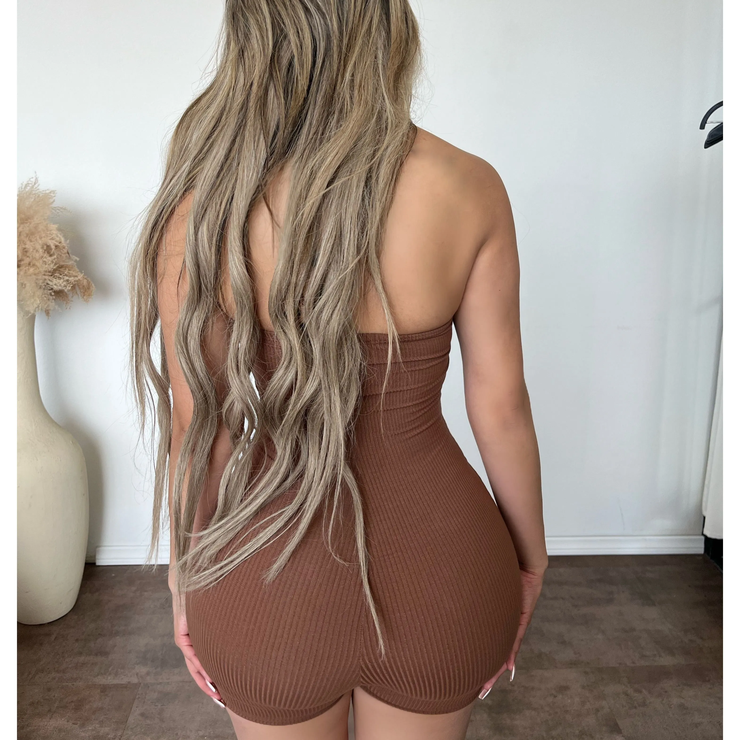 Wonda Twist Front Romper (Carob Brown) sold by OOTDFash product image thumbnail 2