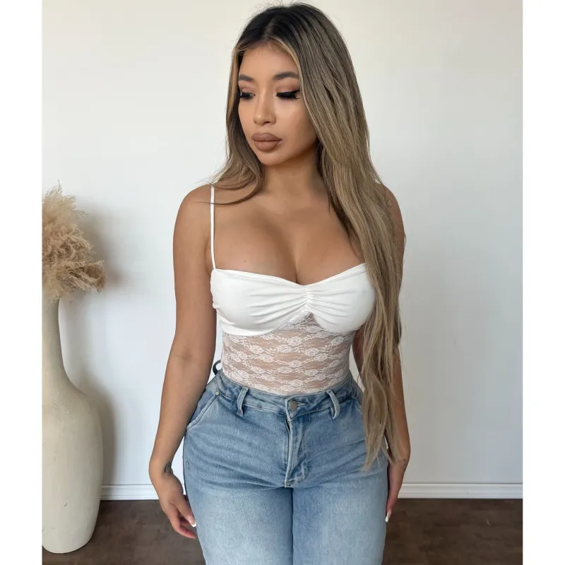Jayleene Cami Body Suit (Off White) sold by OOTDFash