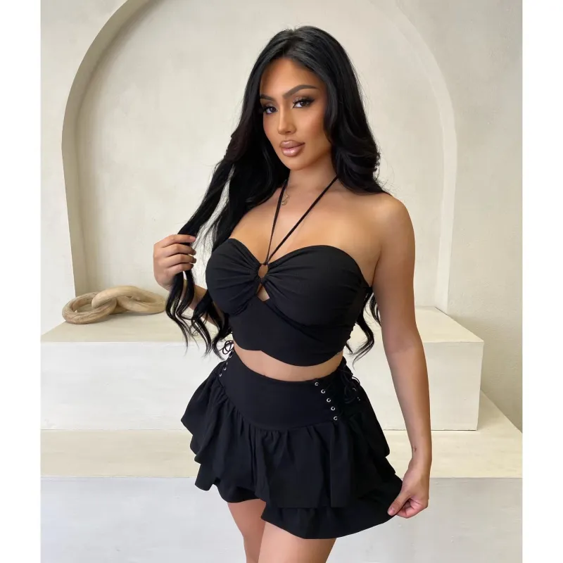 Giana Front Top (Black) sold by OOTDFash