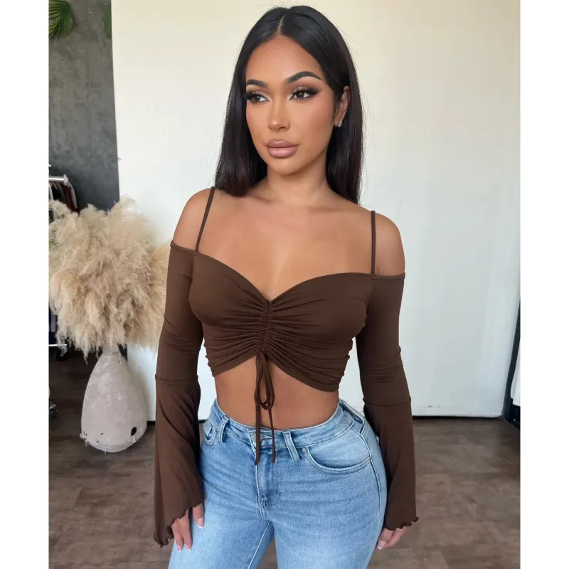 Percilla Top (Coffee) sold by OOTDFash