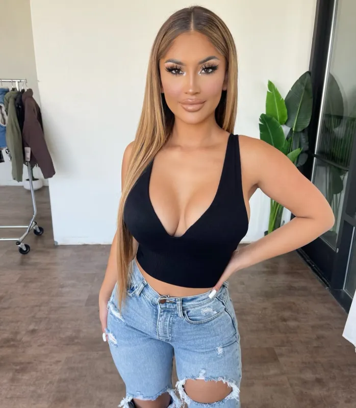 Hailey Cropped Tank(Black) sold by OOTDFash