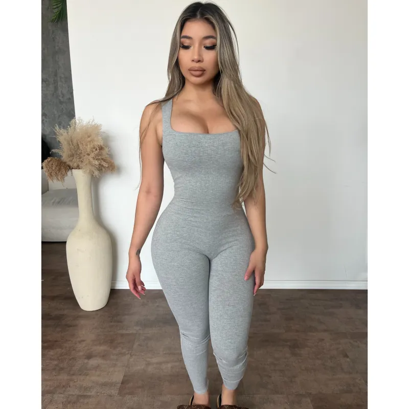 Riri Jumpsuit (H Grey) sold by OOTDFash