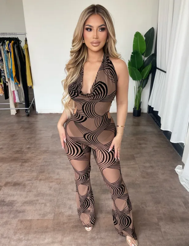 Aureila Jumpsuit (Brown) sold by OOTDFash