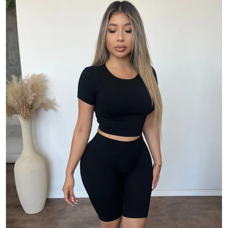 Loradona Biker Set (Black) sold by OOTDFash