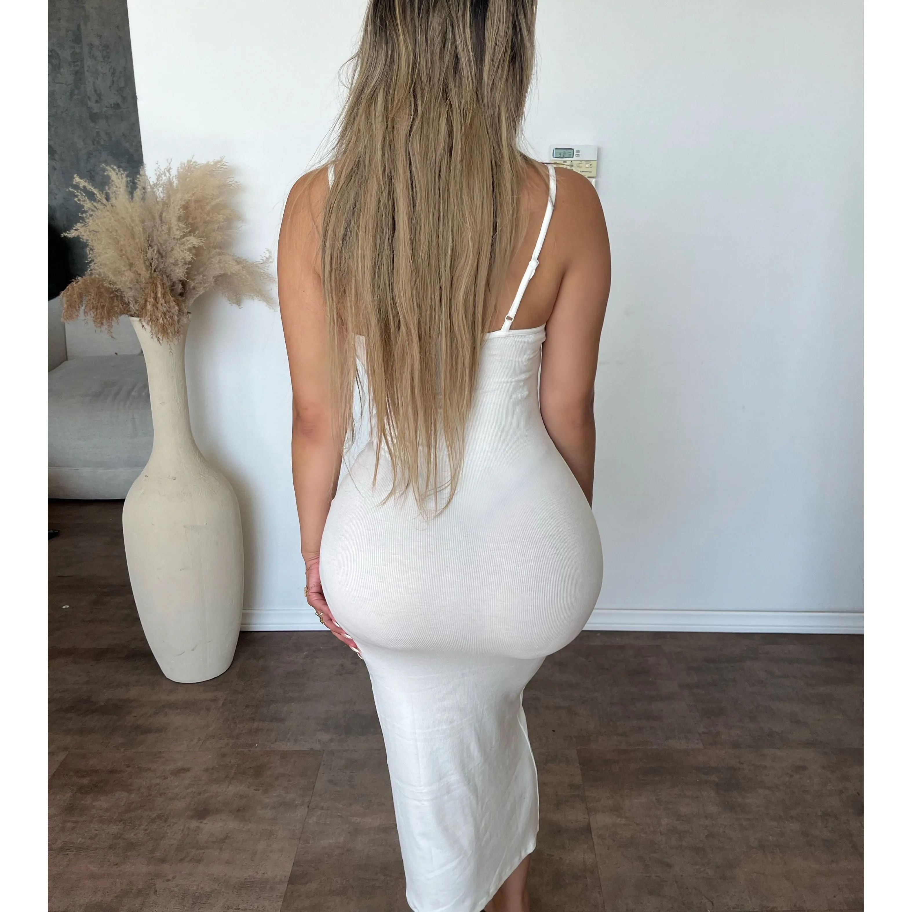 Veronica Ribbed Maxi Dress (White) sold by OOTDFash product image thumbnail 2