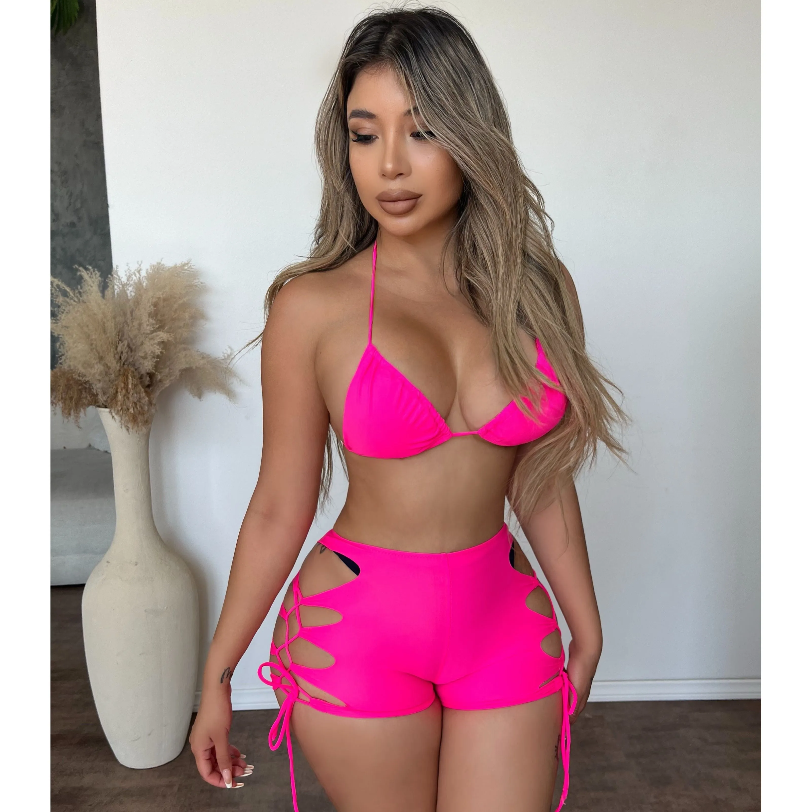 Jessica Bikini Set (Hot Pink) sold by OOTDFash