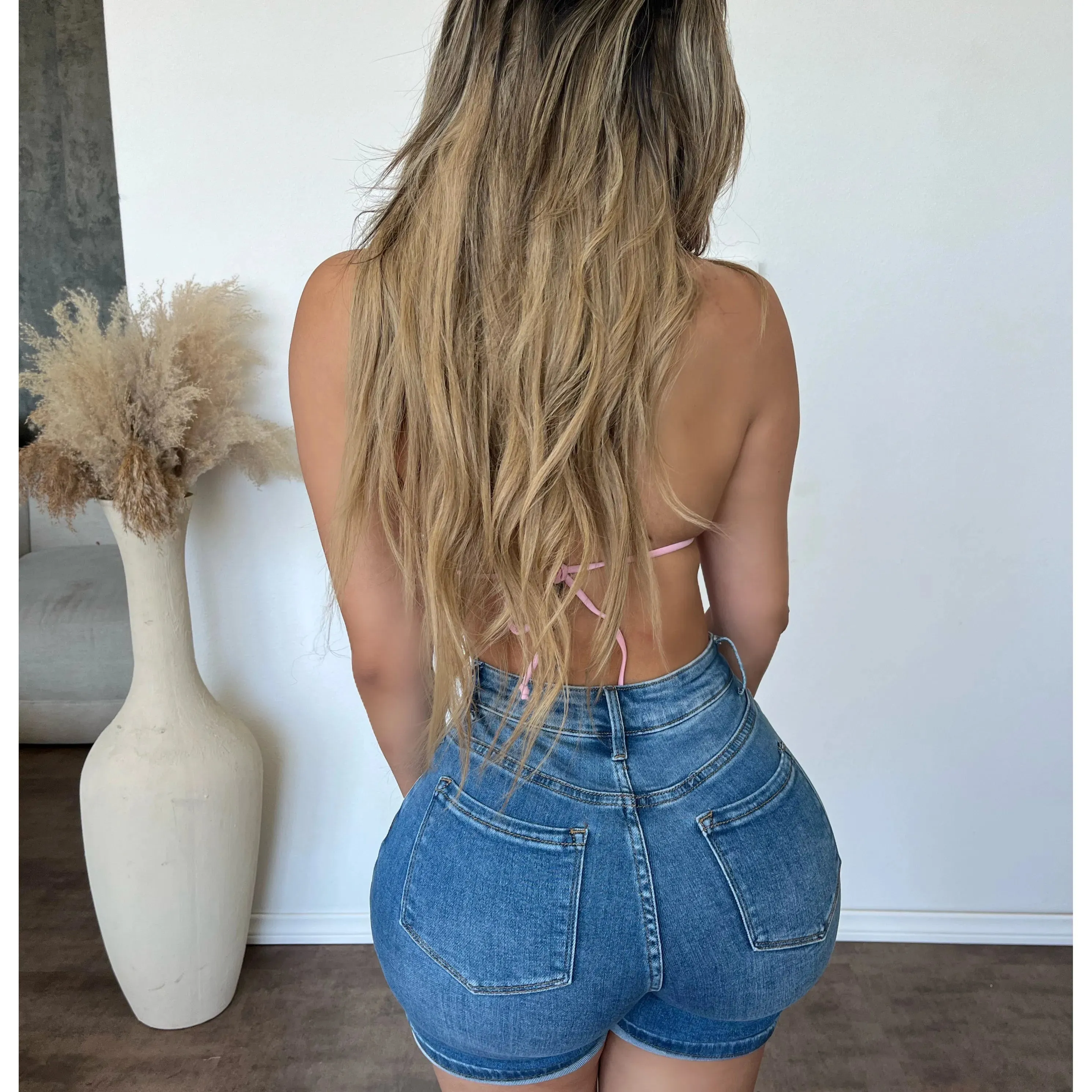 Cynthia Stretched Snatched Shorts (Medium Blue) sold by OOTDFash product image thumbnail 2