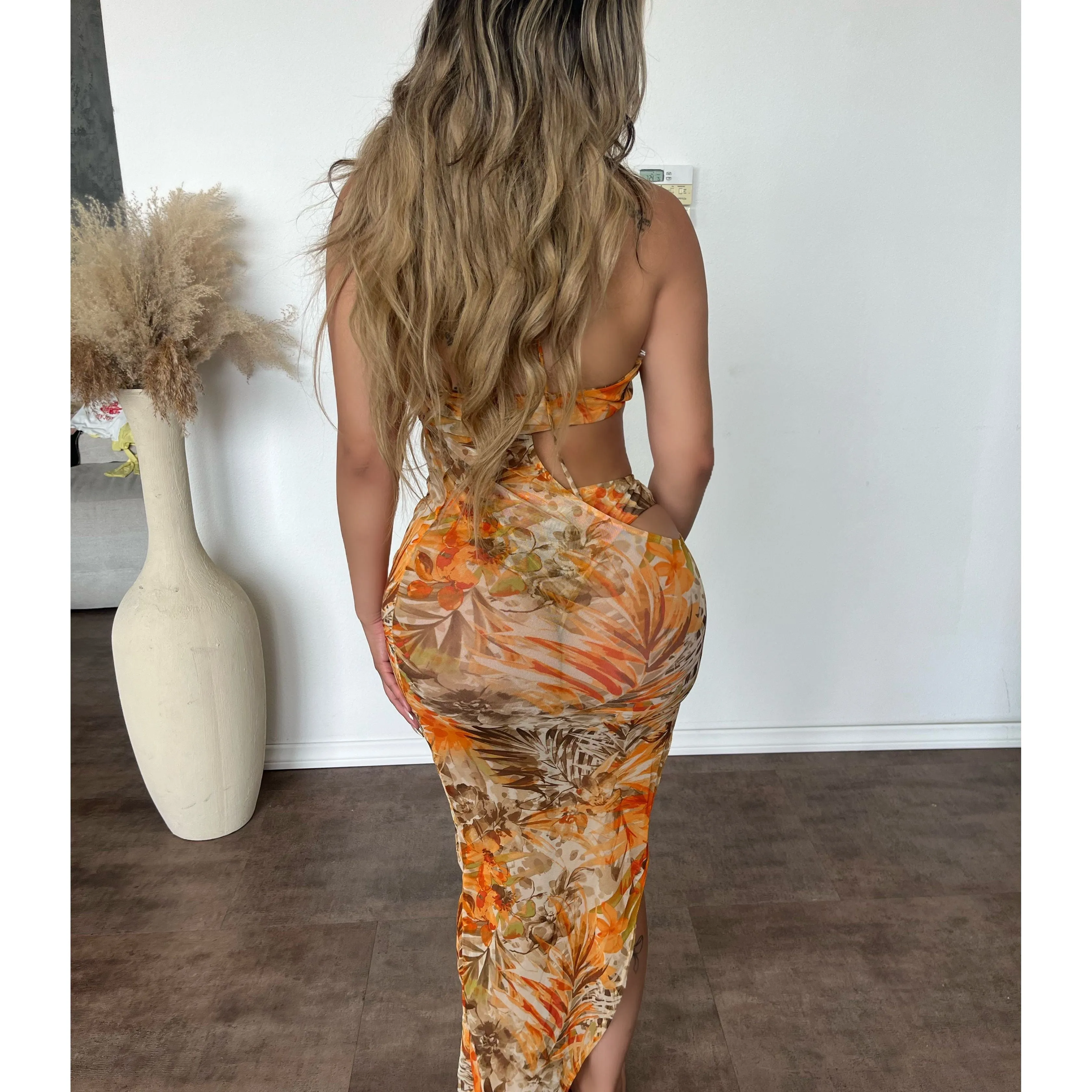 Kay Kay 2 Piece Vacation Set (Orange/Brown) sold by OOTDFash product image thumbnail 2