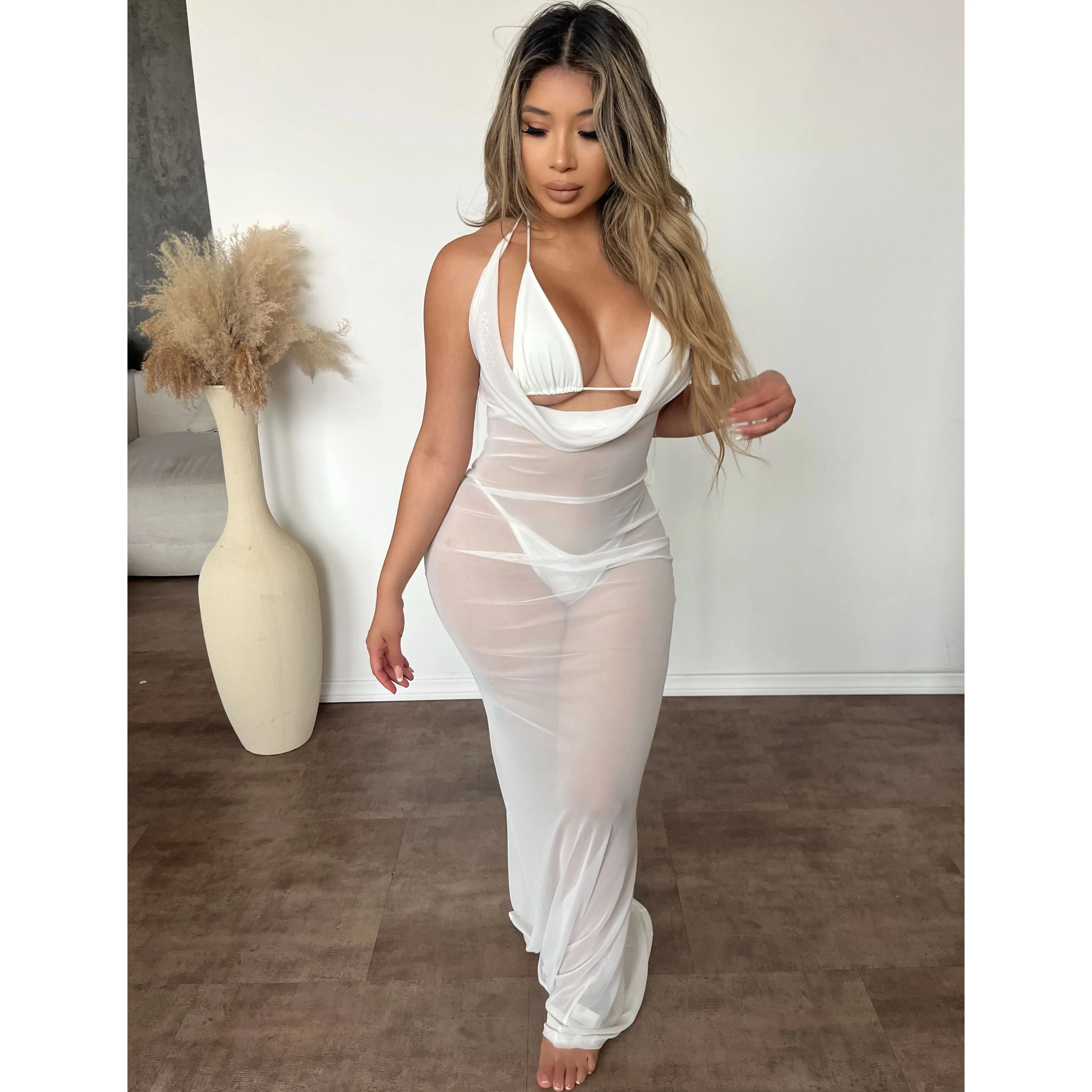 Brianna 3 Piece Bikini Set (Ivory) sold by OOTDFash