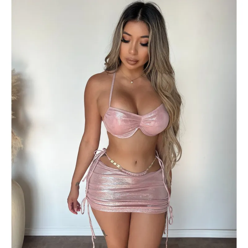 3 Piece Mermaid Bikini Set (Pink) sold by OOTDFash