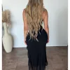 Wendy Side Slit Dress (Black) sold by OOTDFash