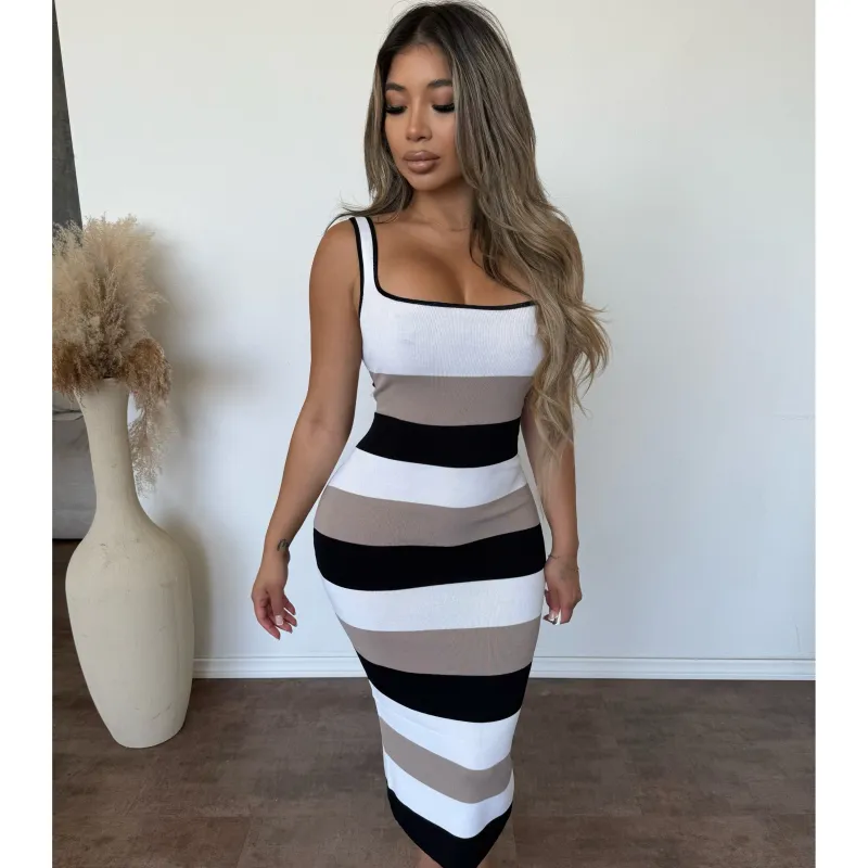 Kia Long Dress (Black Combo) sold by OOTDFash