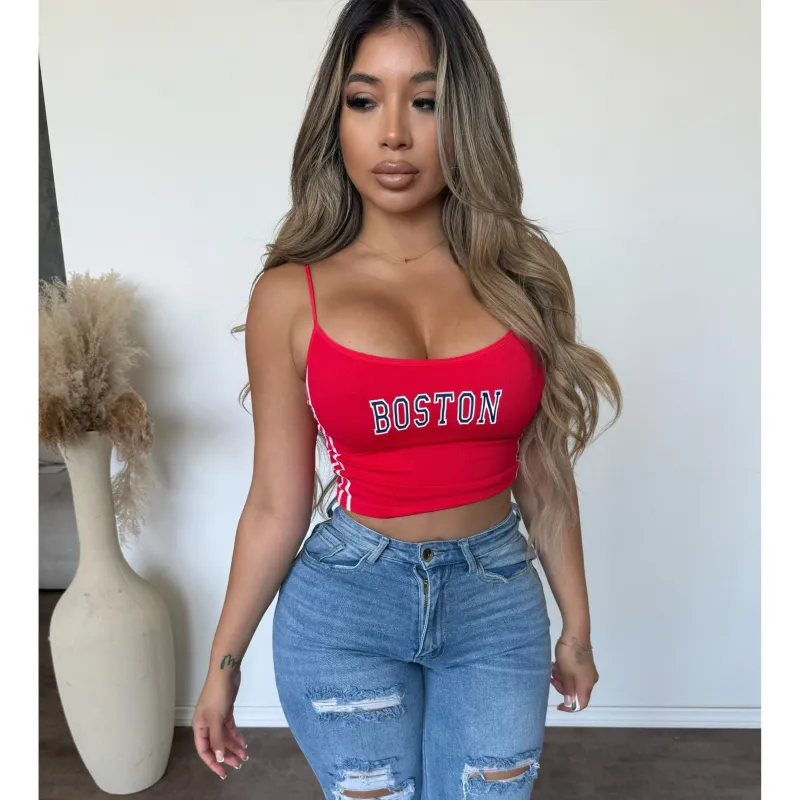 Boston Cami Top (Red) sold by OOTDFash