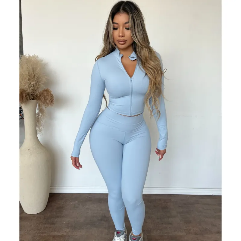 Jamie Soft Curved High Rise Leggings (Shady Blue) sold by OOTDFash