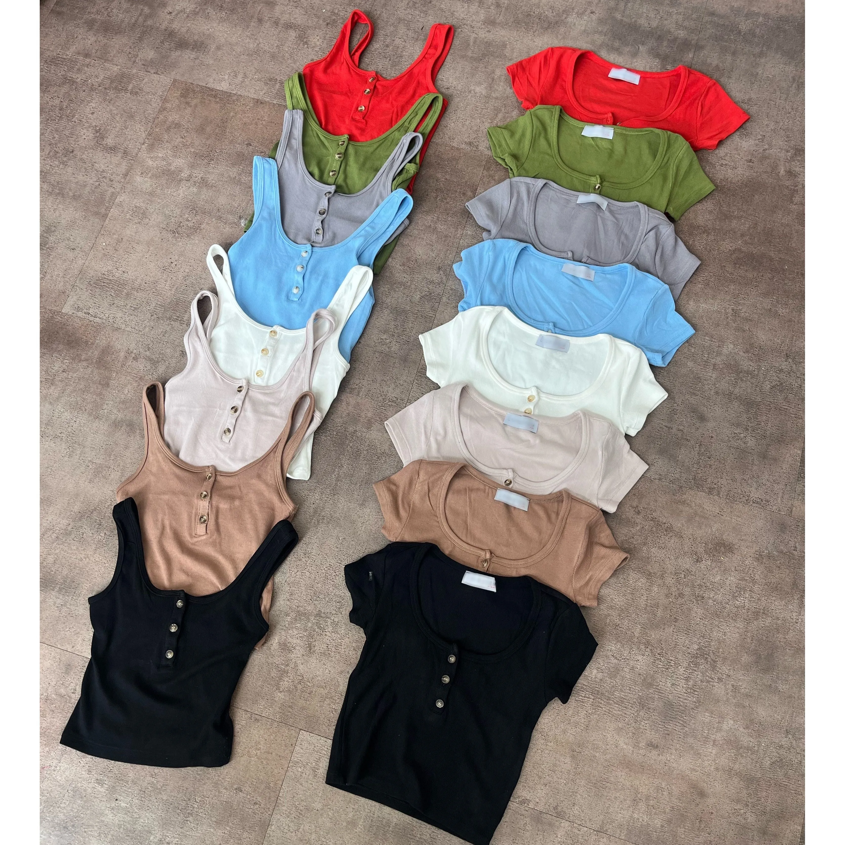 Jessica Ribbed Tank Top (Violet Ash) sold by OOTDFash product image thumbnail 2